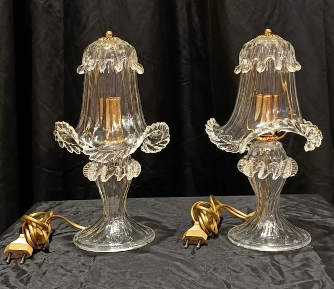 Zanchi - Lamp - Pouring - Murano glass - Two table lamps.