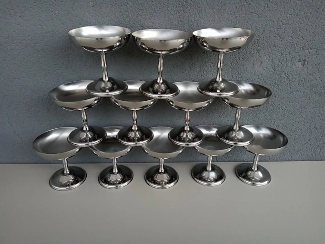 Champagne glass (12) - Steel