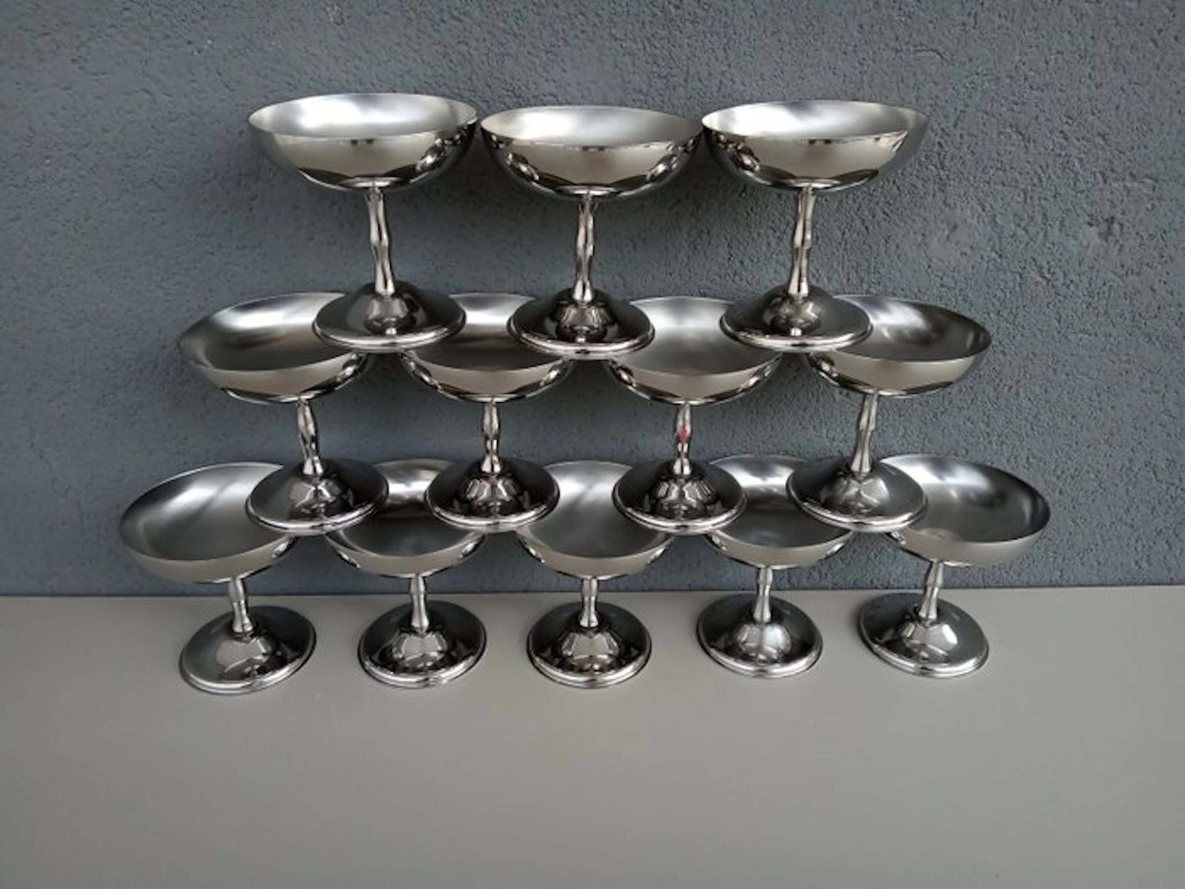Champagne glass (12) - Steel
