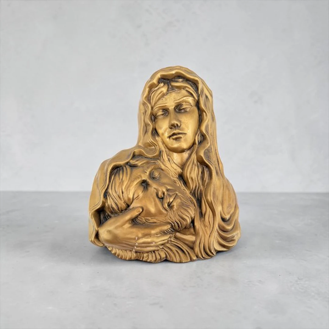 Relief, Piedad - 28 cm - Bronze