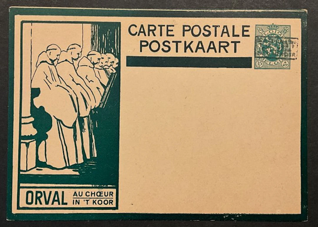 Belgium 1928 - Postcard heraldic lion 35c - Type...