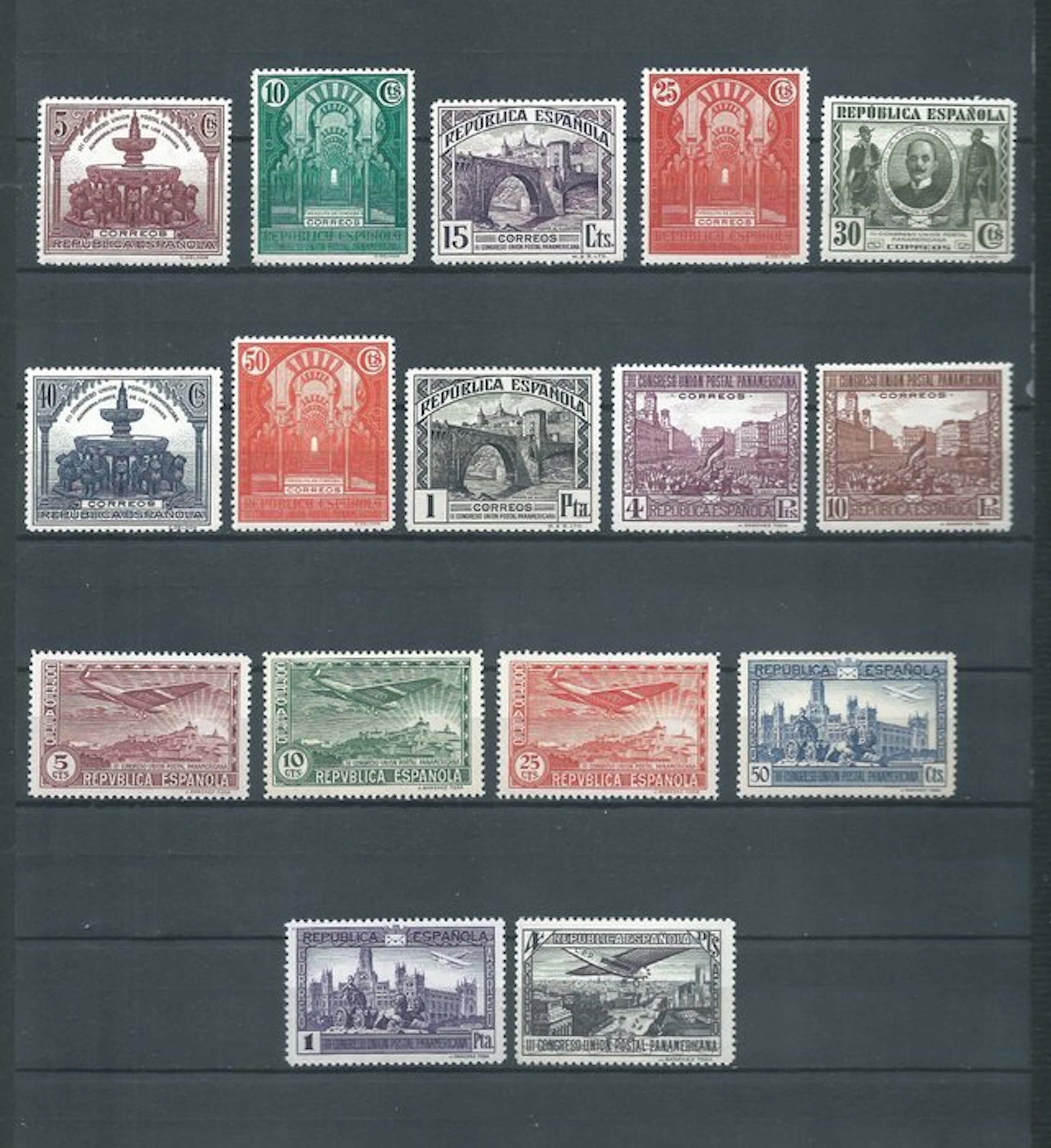 Spain 1931 - Panamericana Mail and Air - Edifil 604/13 + 614/19