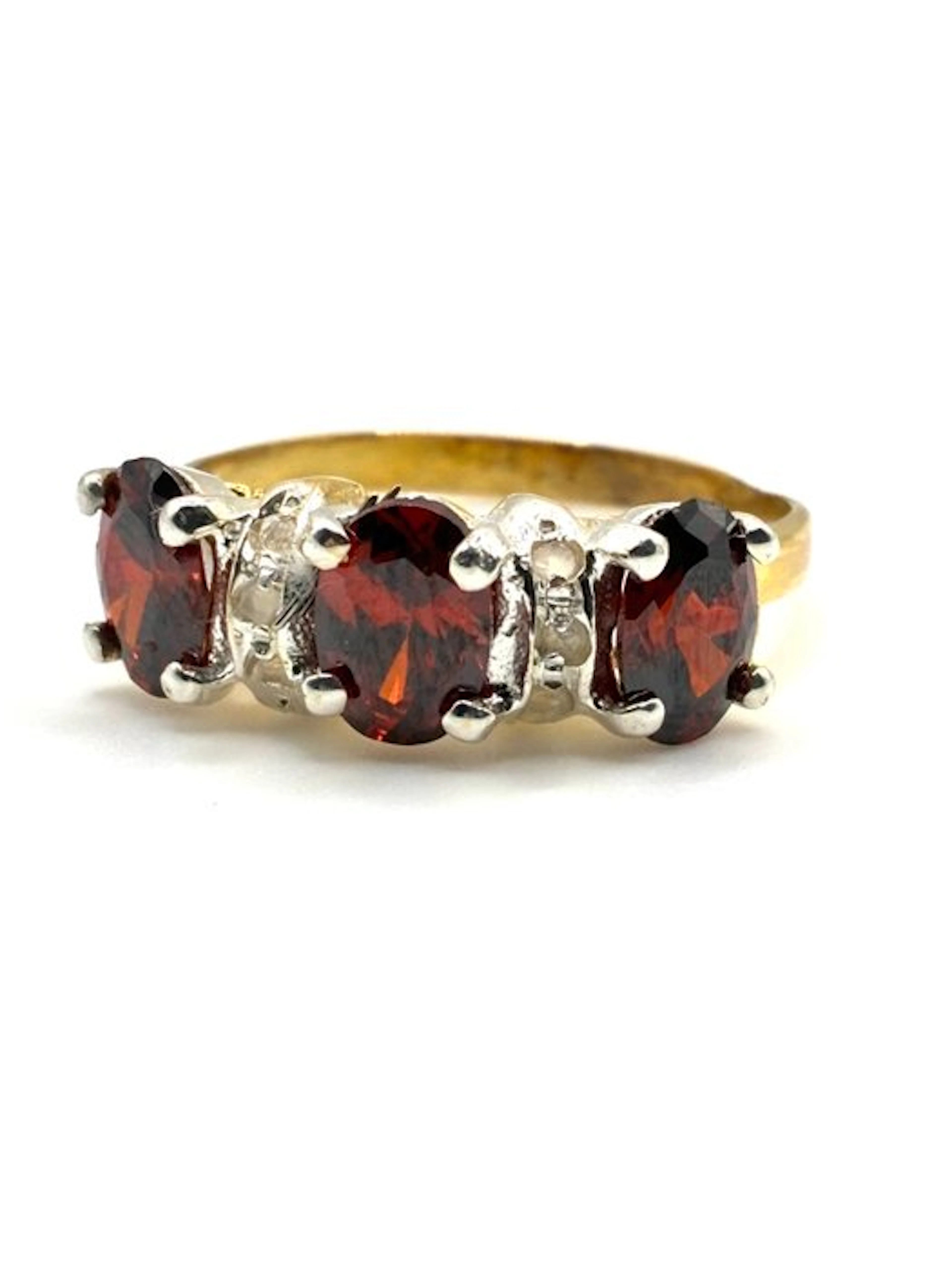 No reserve price - Eternity ring - 9 kt. Yellow gold, Silver Topaz - Diamond