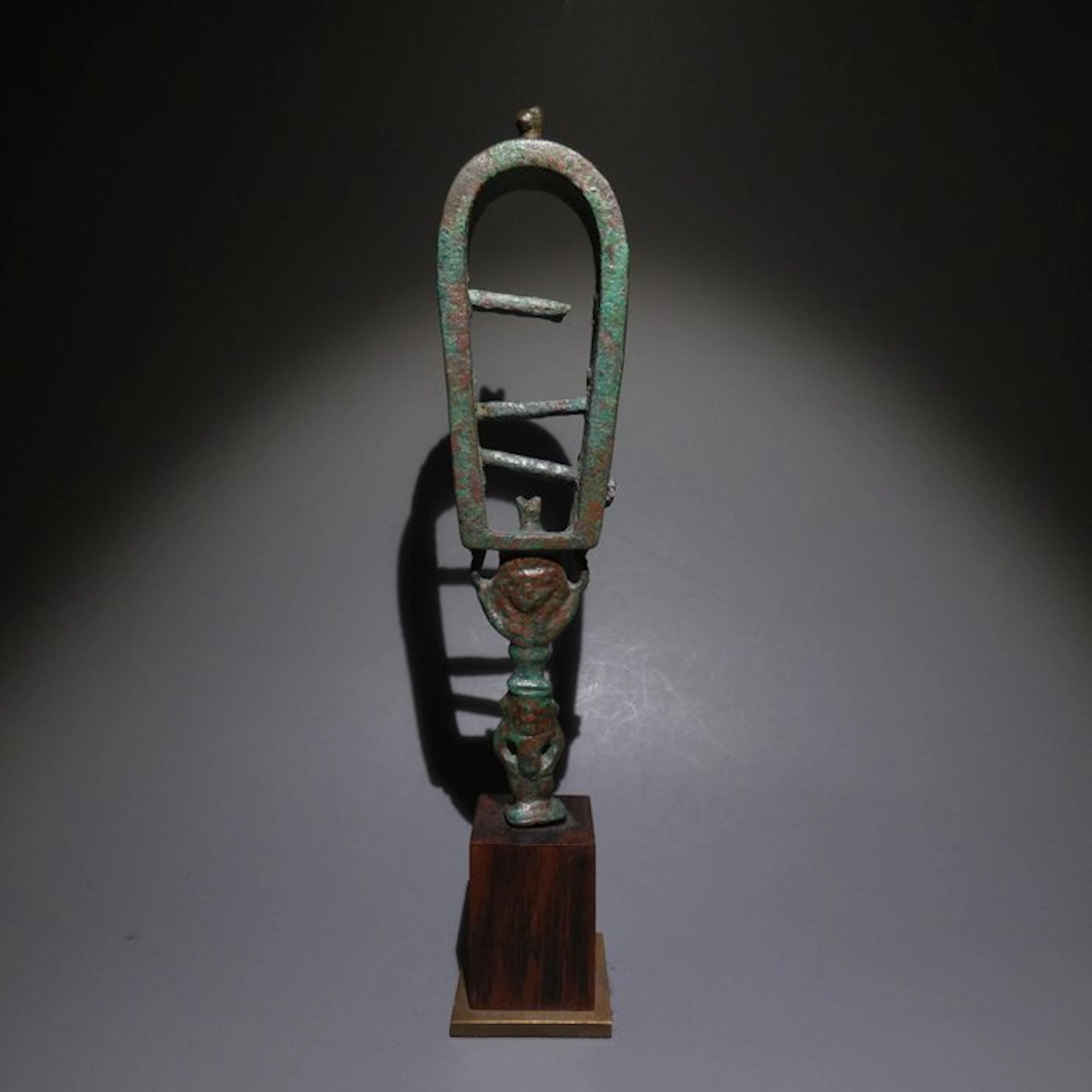 Ancient Egyptian Bronze Fine Nice Sistrum Bes hathor bastet