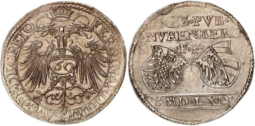 Deutschland Nürnberg, Stadt. Reichsguldiner (60 Kreuzer) 1561