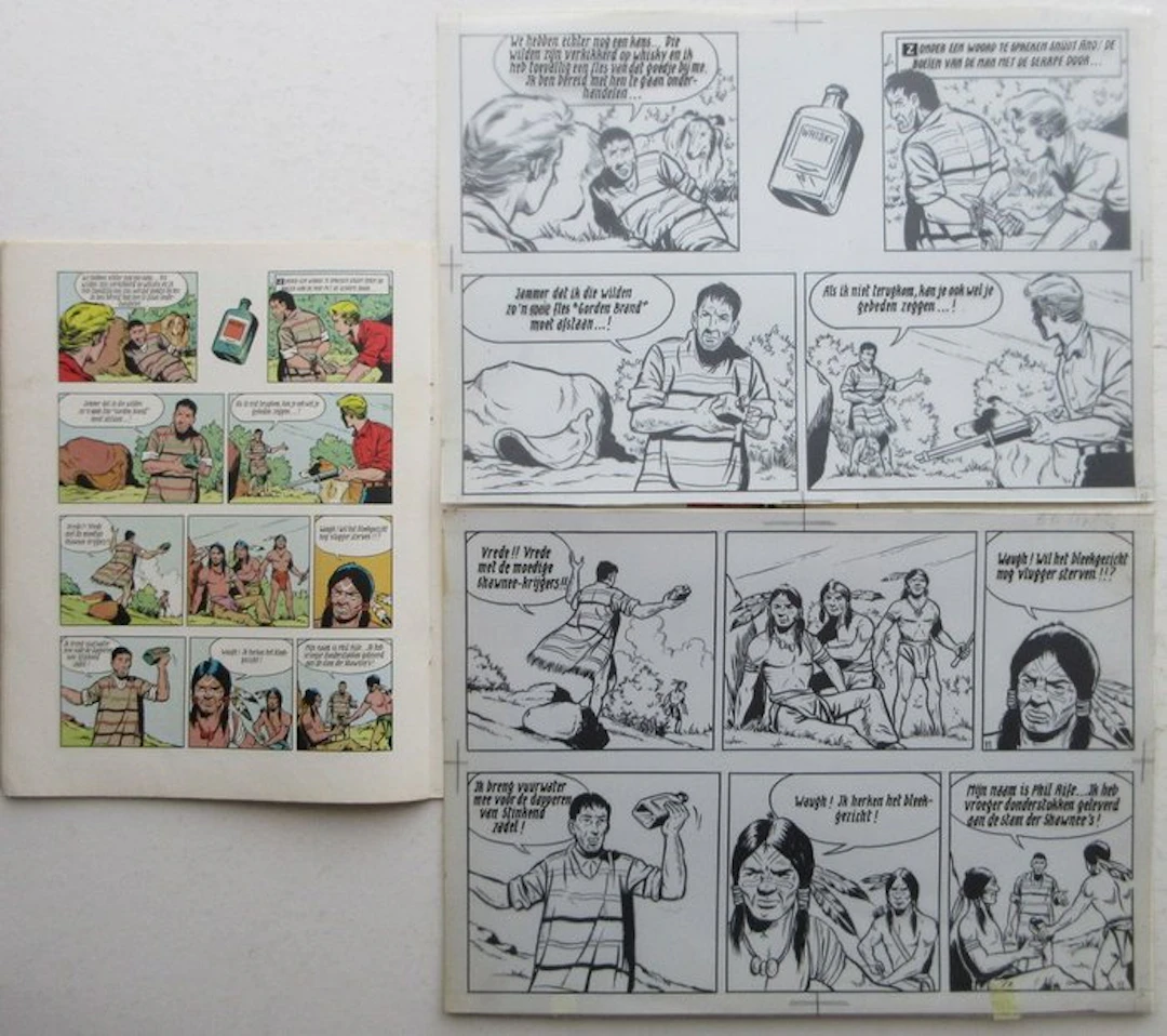 Bessy 85 - Originele pagina (p.18) - De drie vlechten - 1 original page - 1970