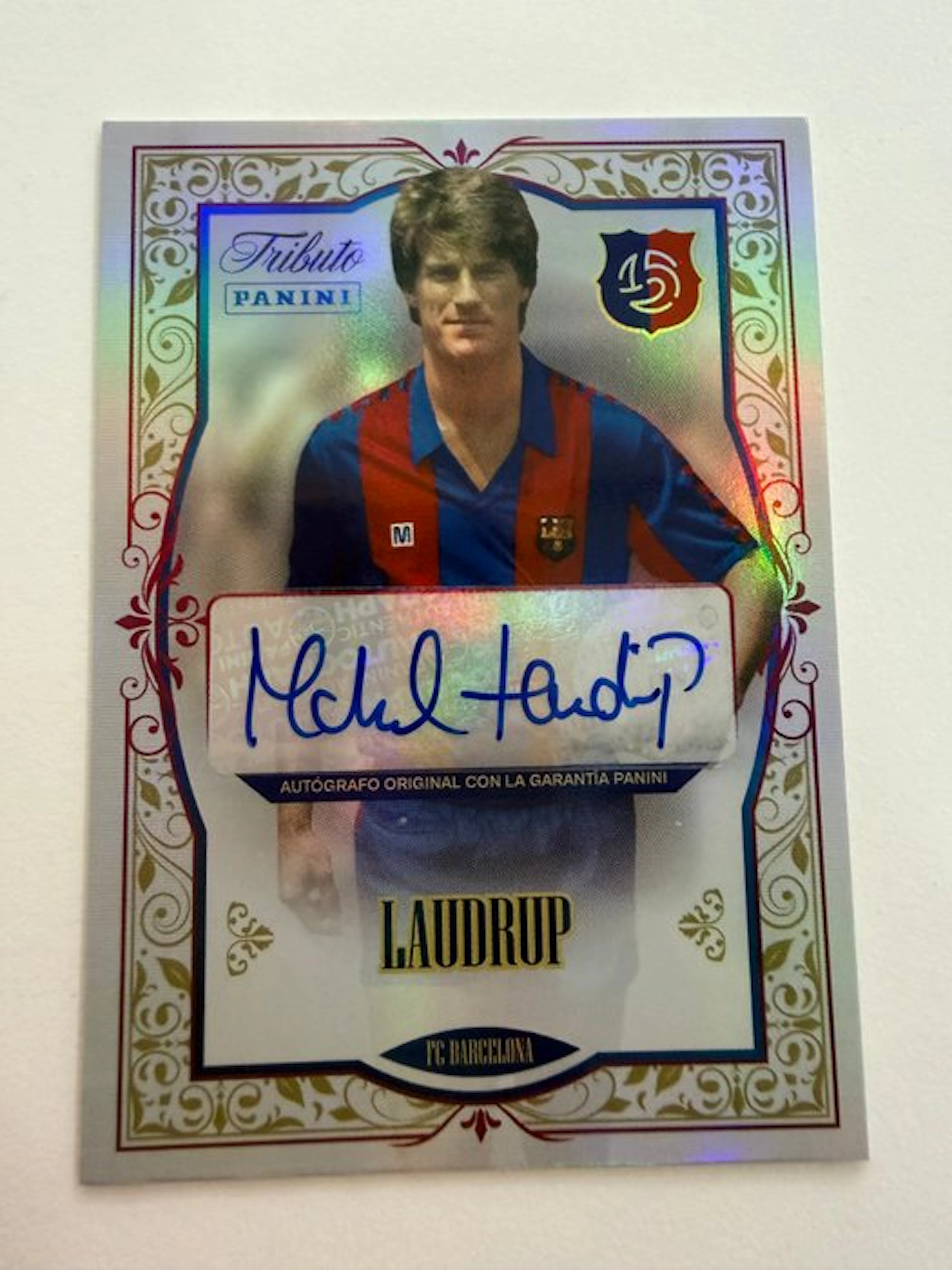 autógrafo LAUDRUP tribute fc Barcelona 125th Card