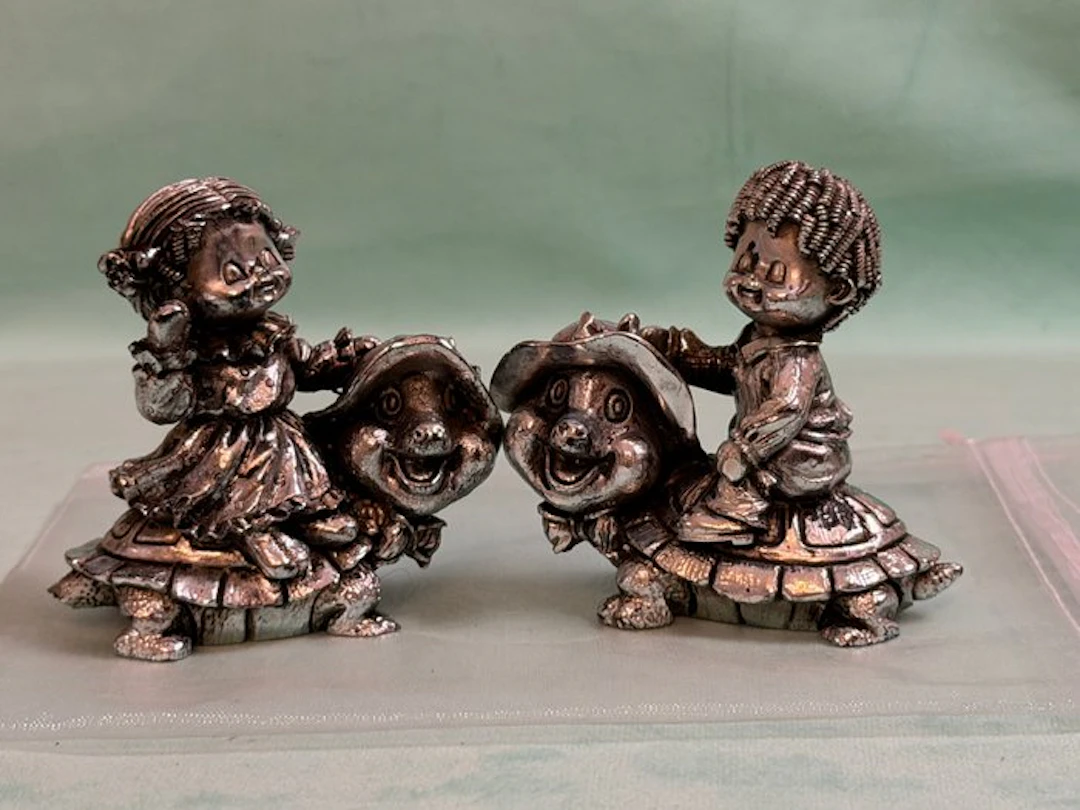 Emozioni Argenti - Figurine - Funny Tortoise Riding BOY...