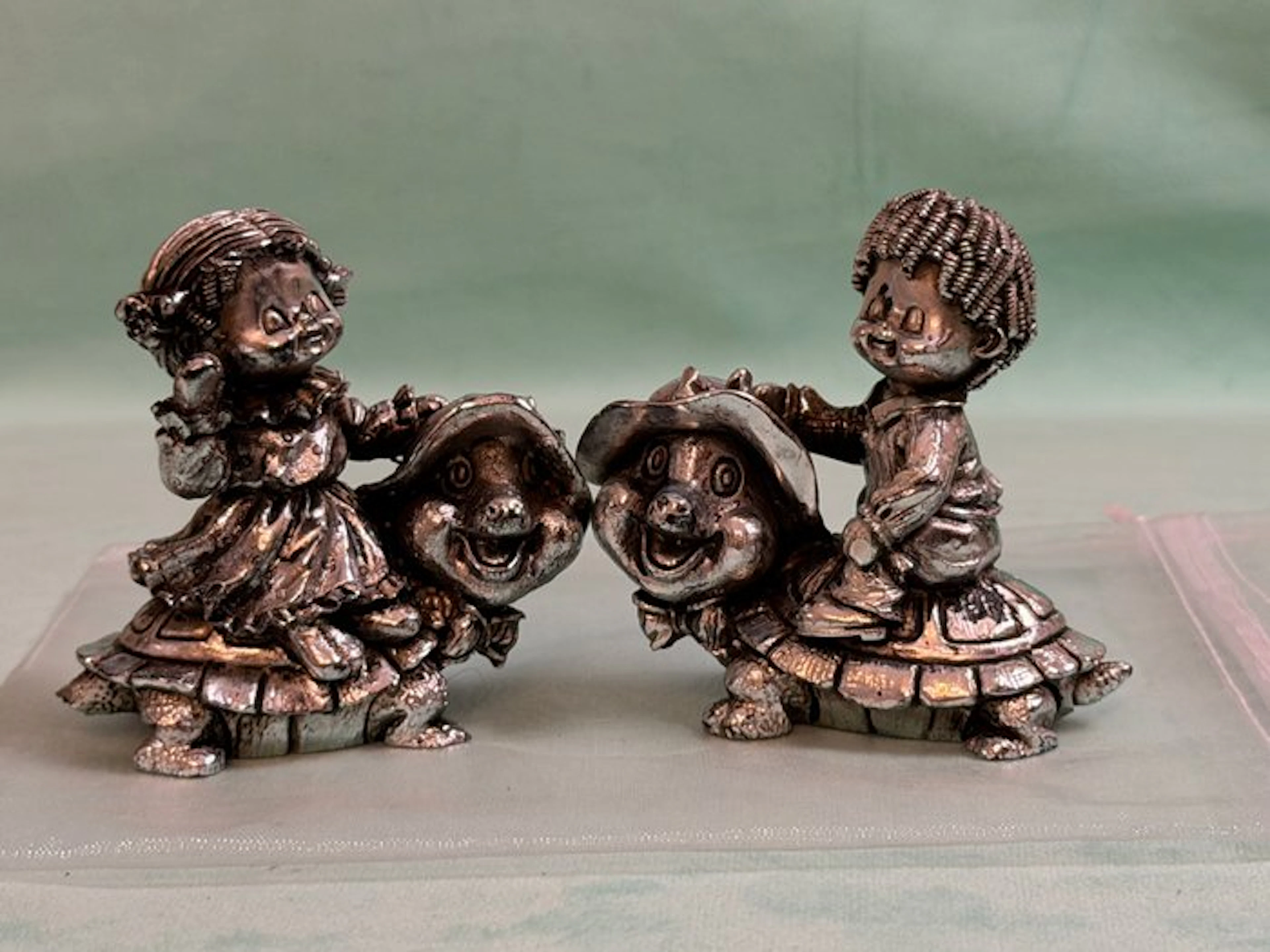 Emozioni Argenti - Figurine - Funny Tortoise Riding BOY...