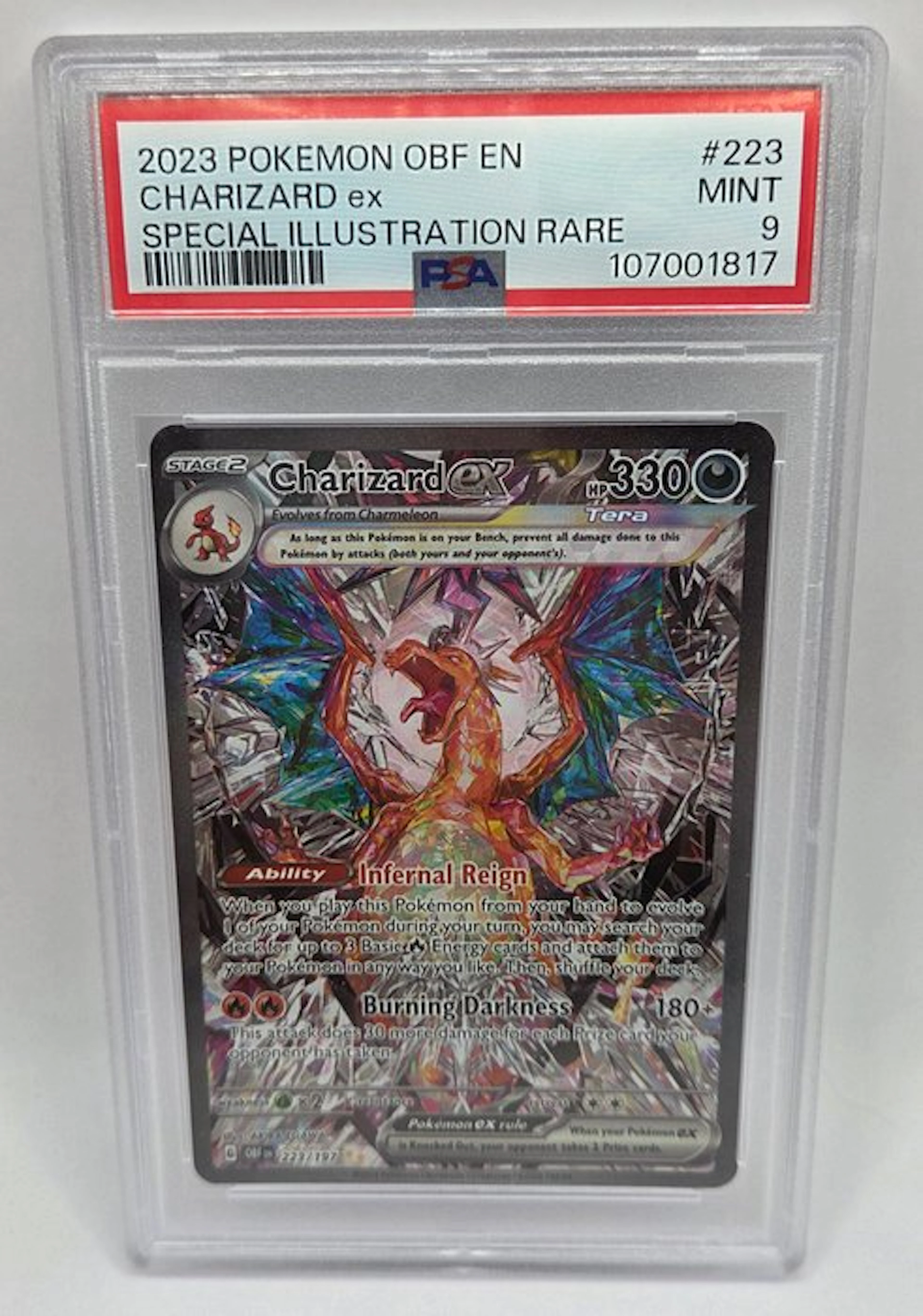 Pokémon - 1 Graded card - Charizard ex 223/197 Full art