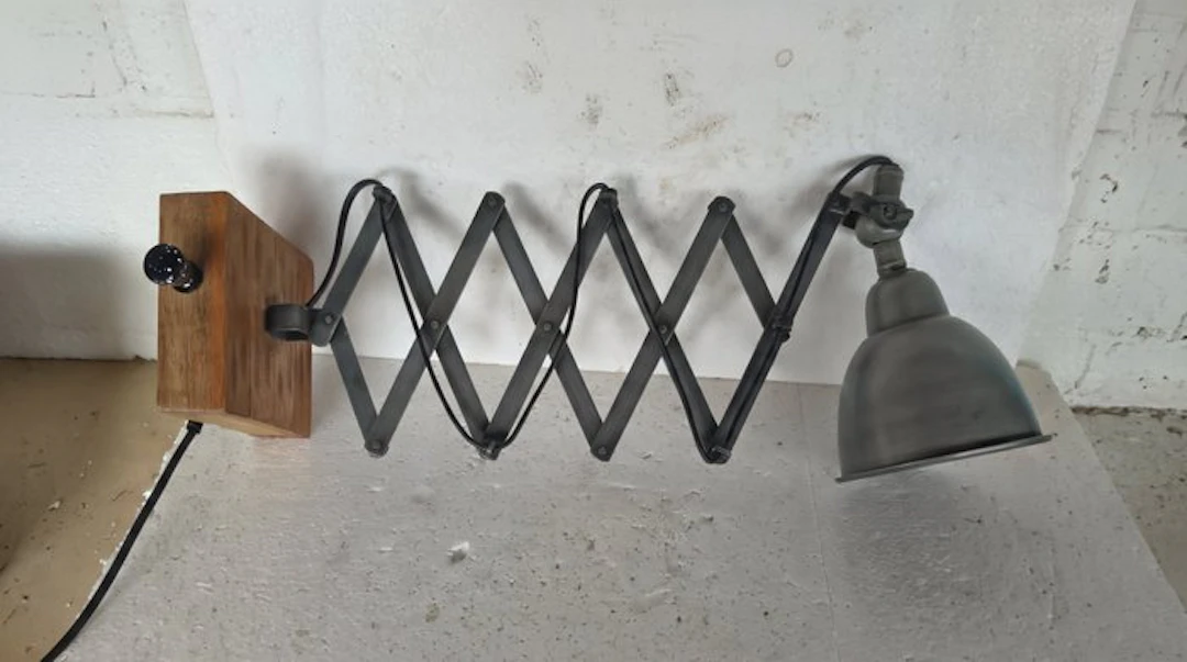 Hanging lamp - Pantograph model - Steel - Accordion lamp