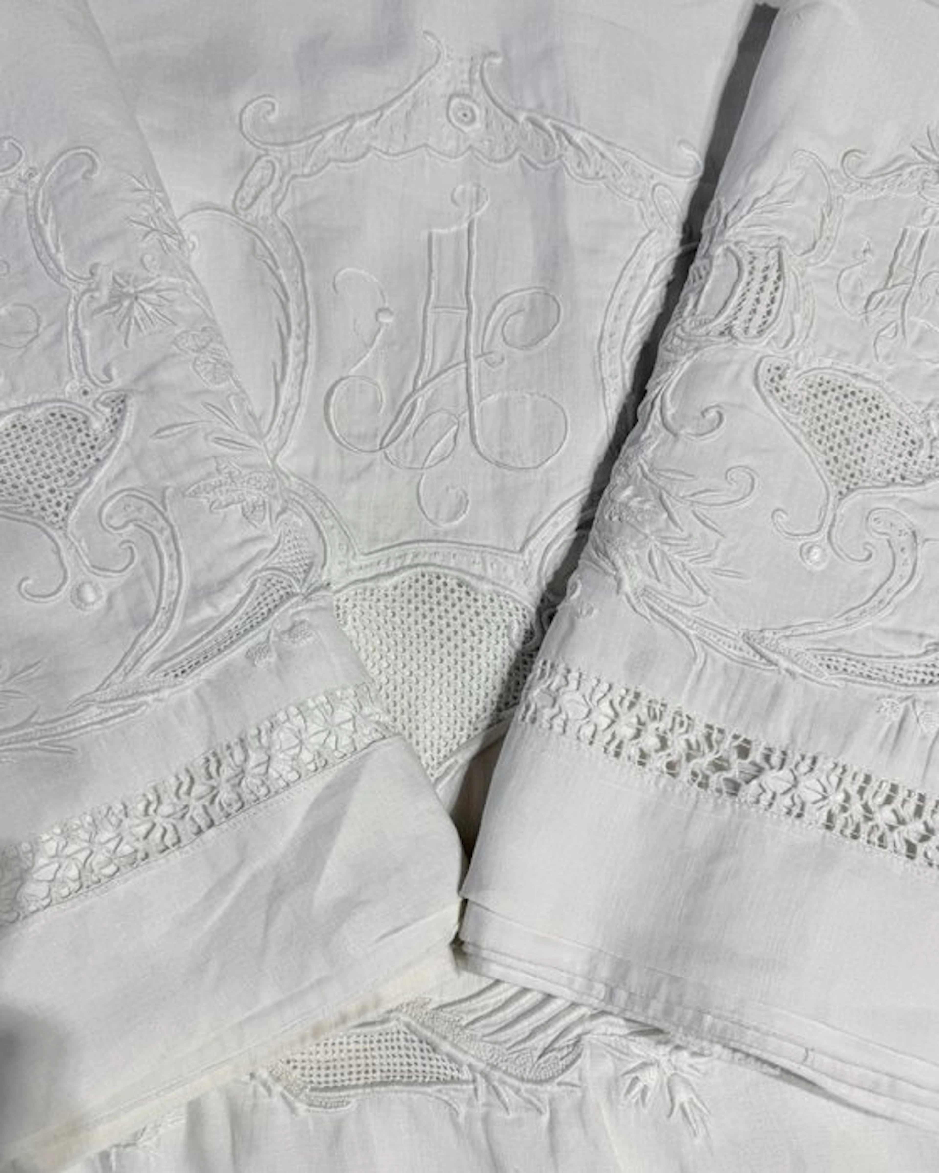 Bed sheet (3) - 270 cm - 265 cm - Antique Linen collectible