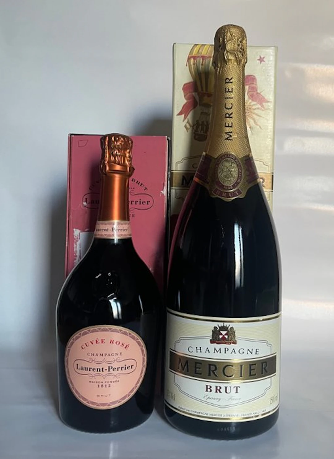 Laurent-Perrier, Cuvée Rosé + Mercier 1,5L - Champagne Brut - 2 Bottles (0.75L)
