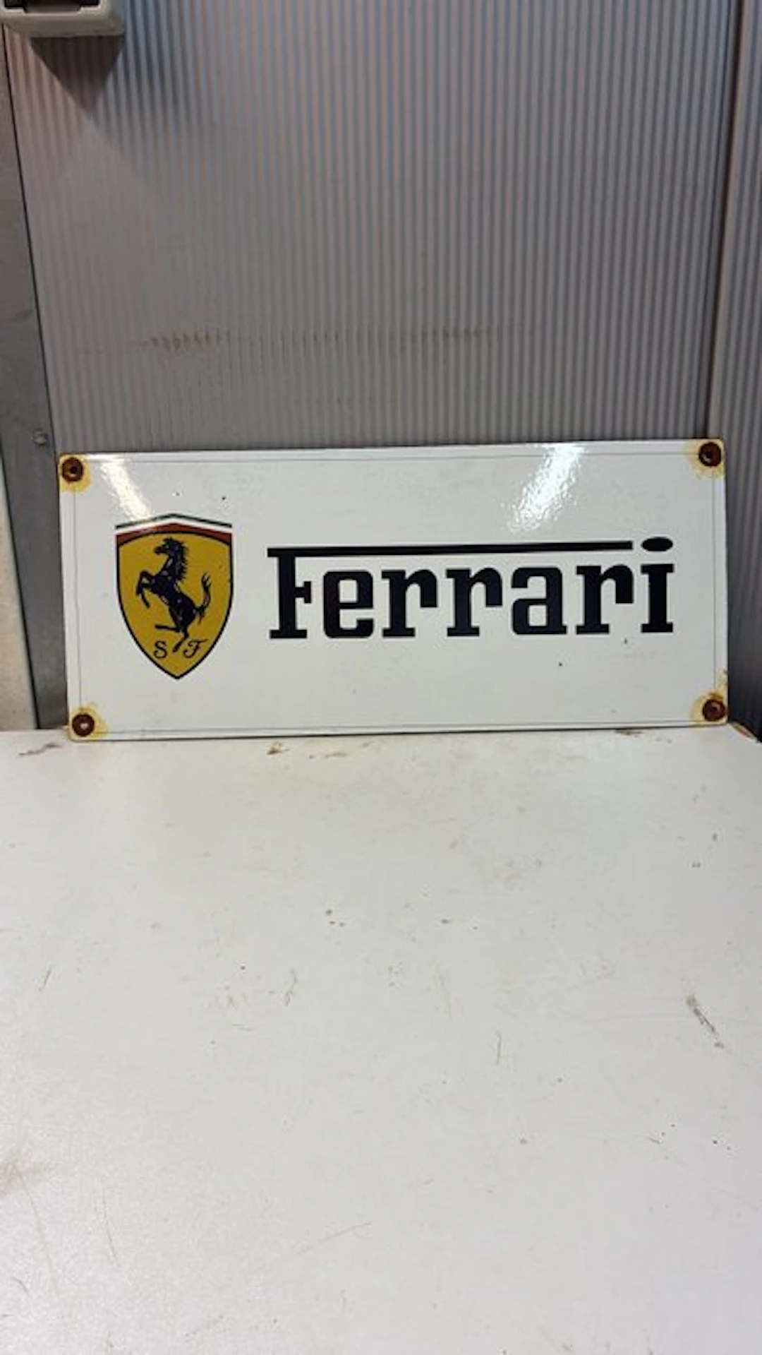 Ferrari – Cavallino Rampante – Emaille Reclamebord - Enamel sign - Enamel