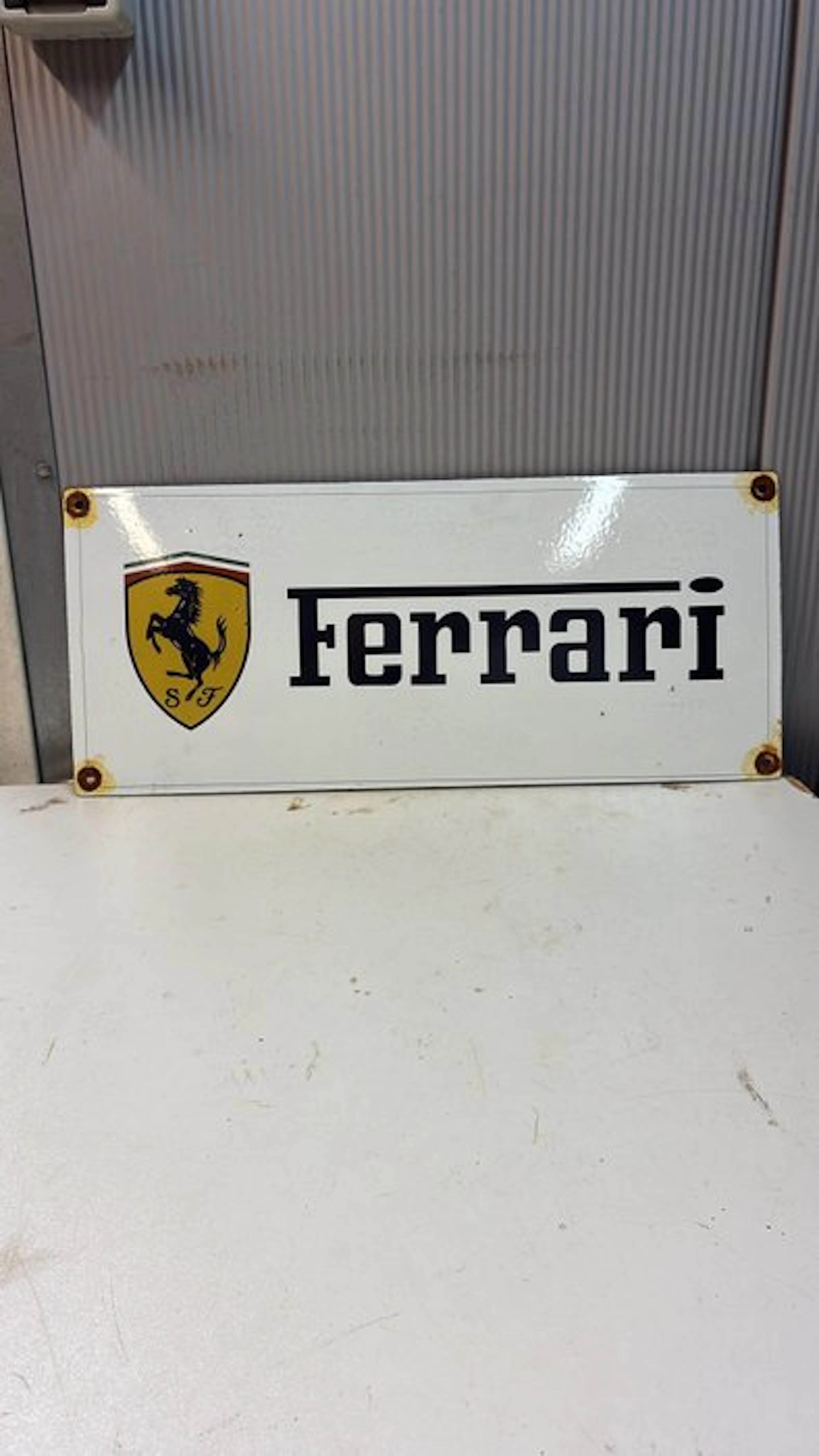 Ferrari – Cavallino Rampante – Emaille Reclamebord - Enamel sign - Enamel