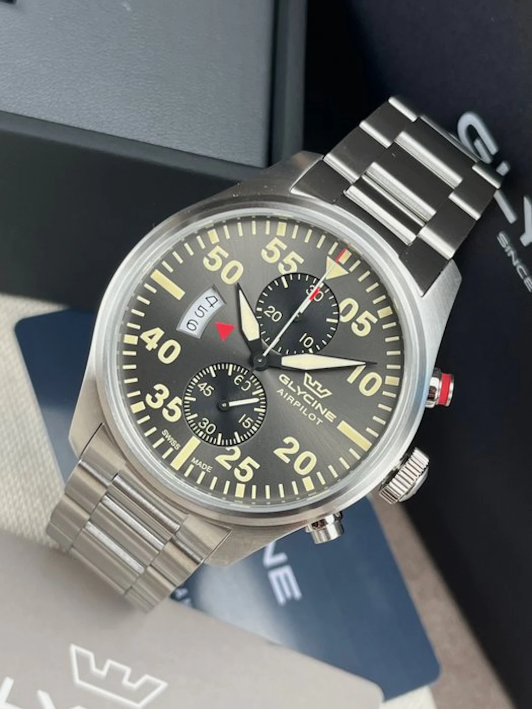Glycine - Airpilot Chronograph Date Grey - GL0356 - Men - 2020-2025
