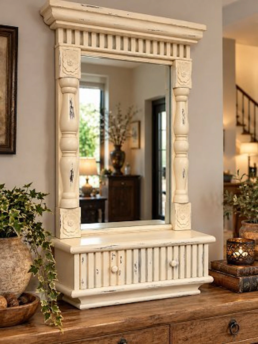 Mirror - Wood - Vintage wall mirror