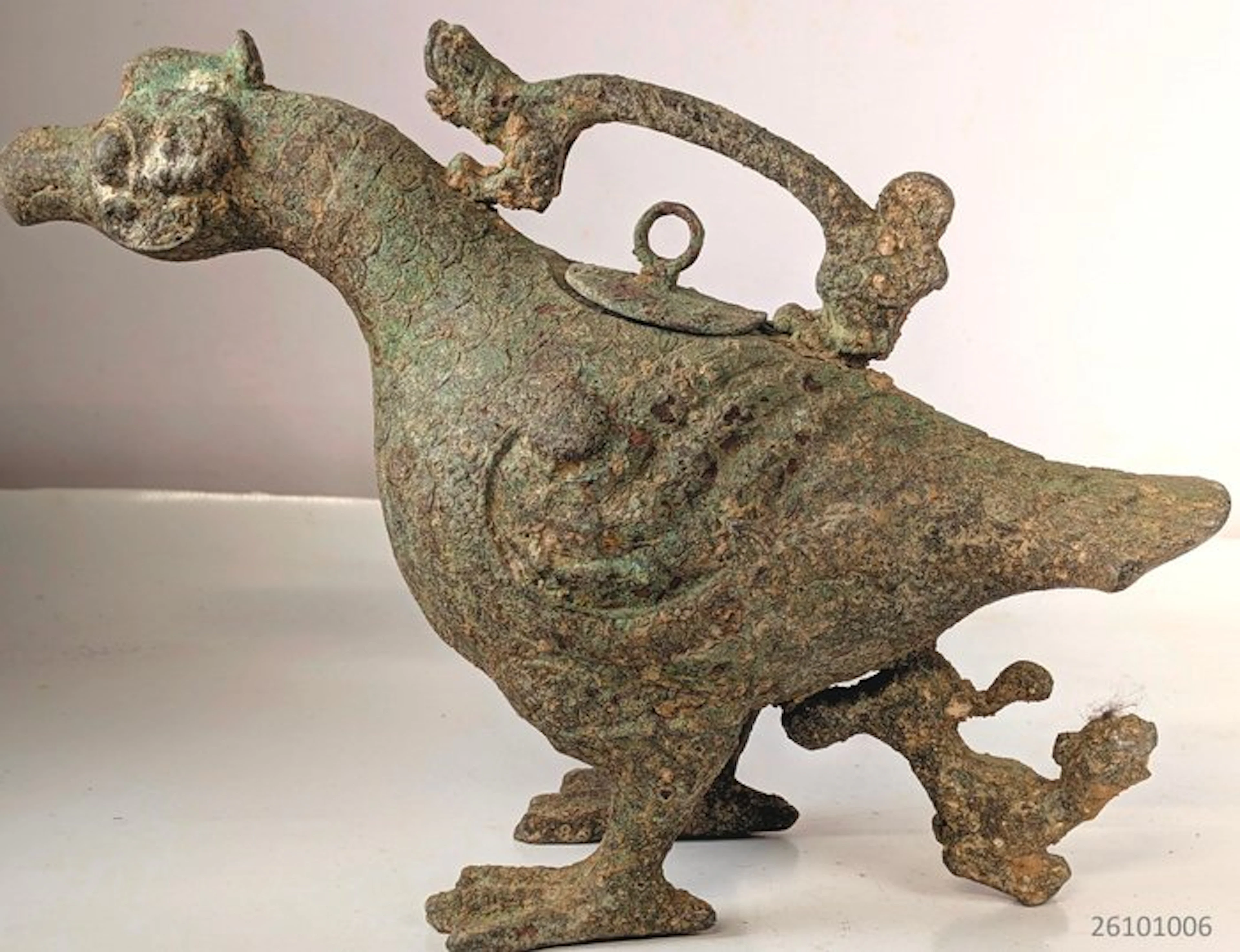 bronzen vogelvormig wijnvat - Bronze - China (No reserve price)