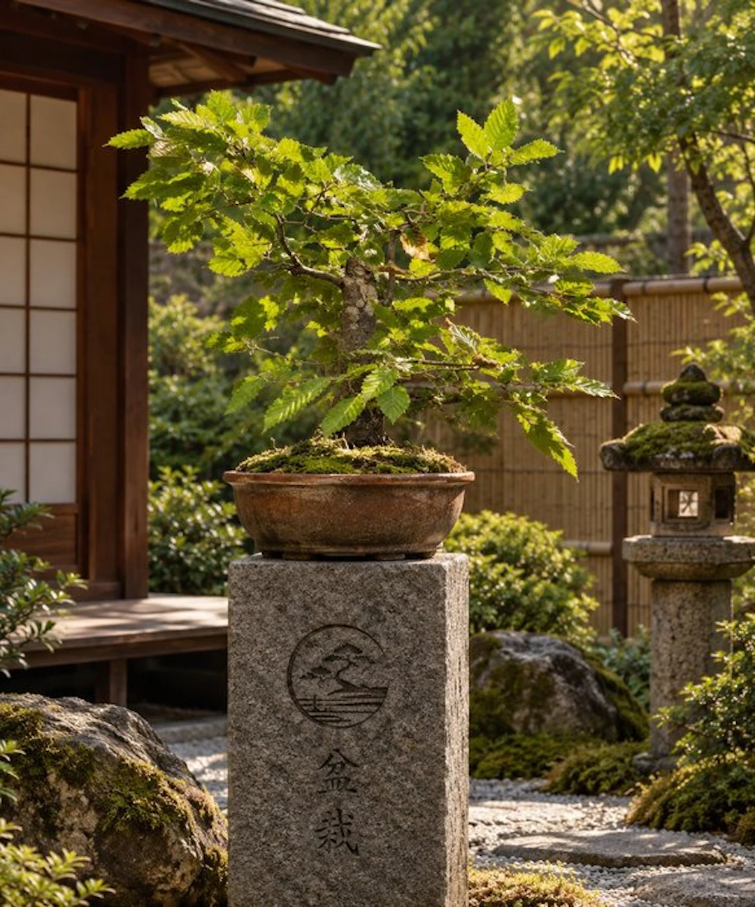 Hornbeam bonsai (Carpinus) - Height (Tree): 49 cm - Depth...