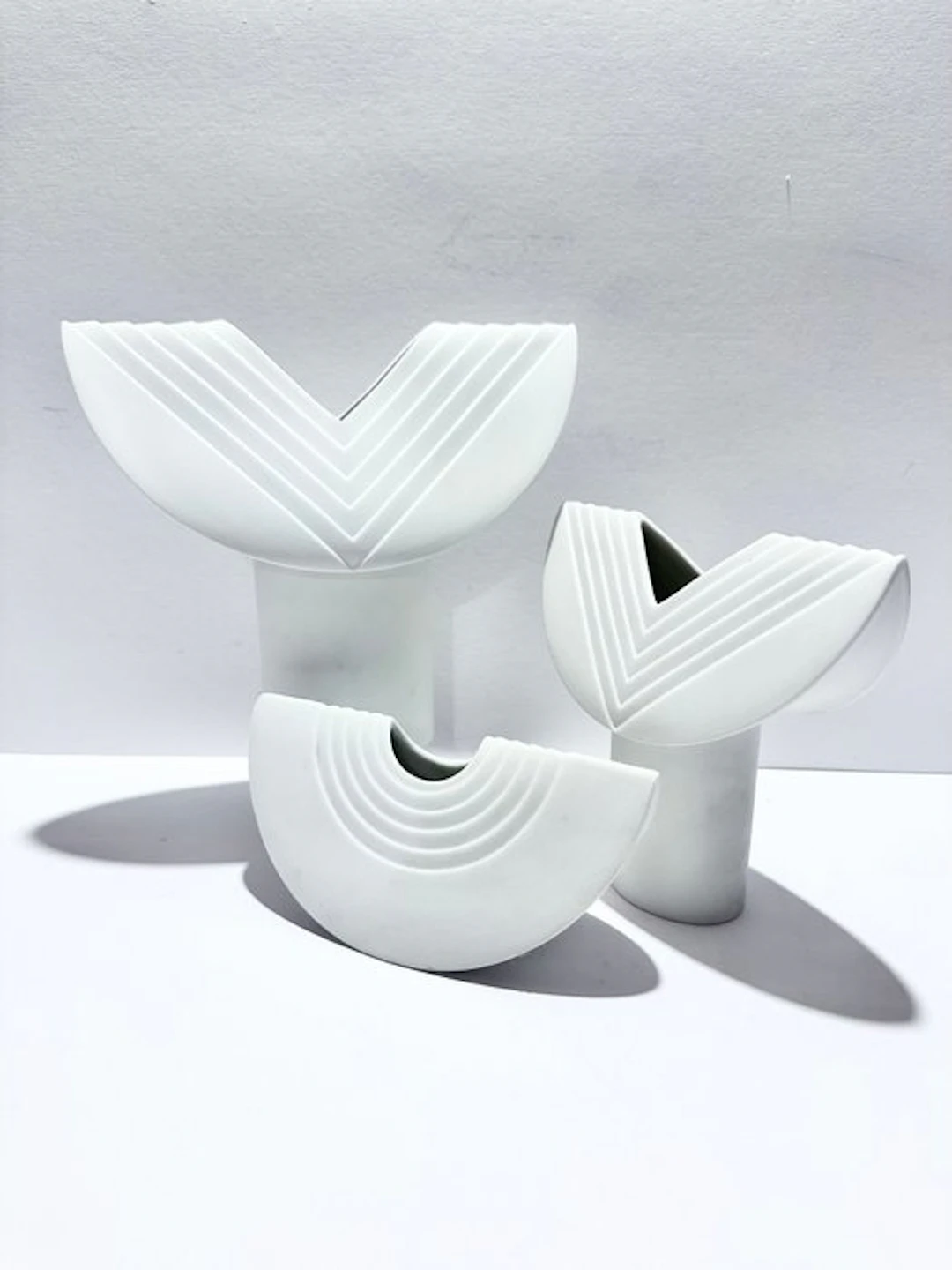 Rosenthal - Ambrogio Pozzi - Vase (3) - Totem - Biscuit porcelain