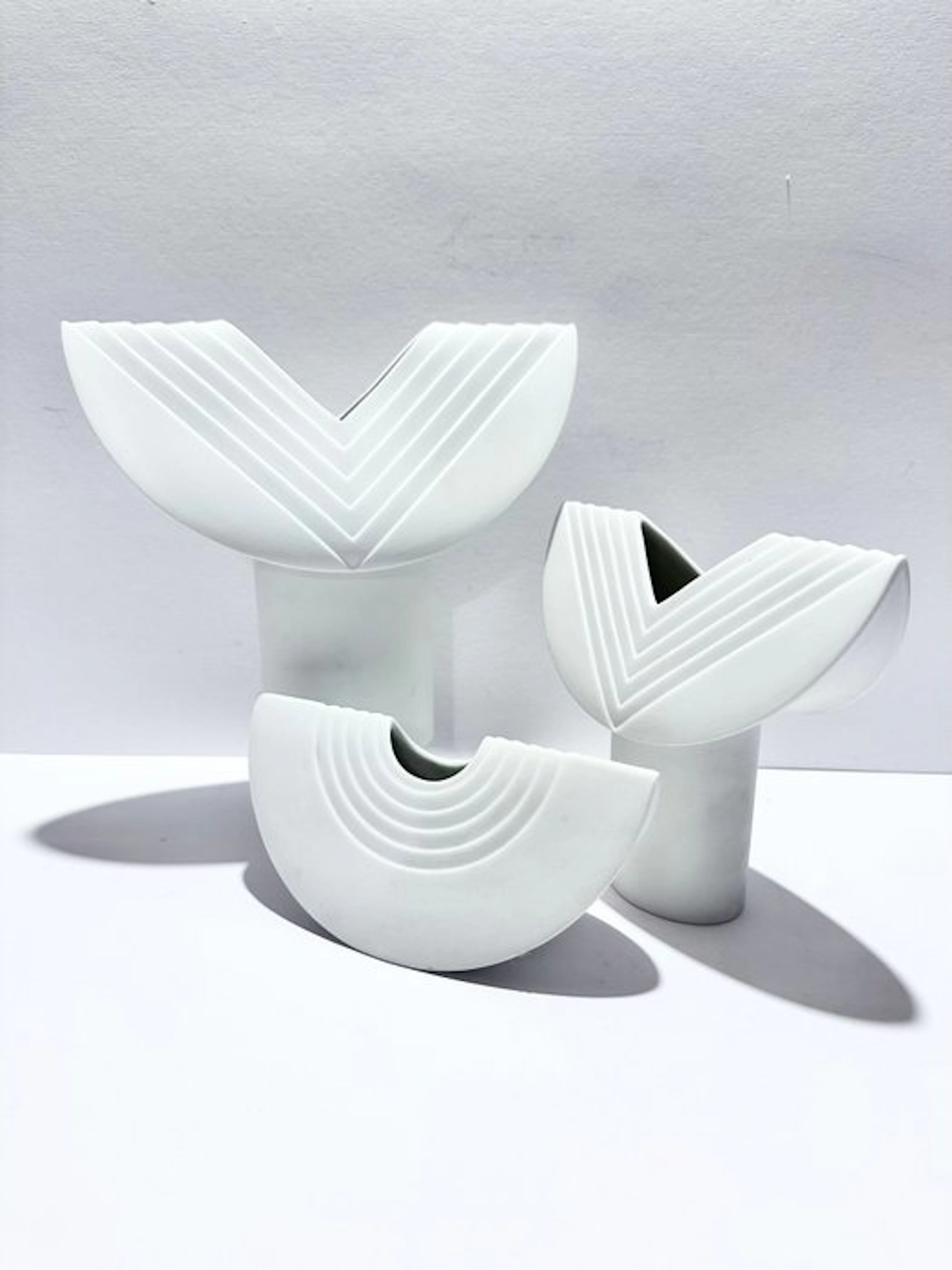 Rosenthal - Ambrogio Pozzi - Vase (3) - Totem - Biscuit porcelain