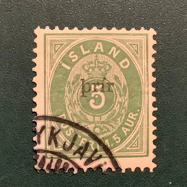 Iceland 1897 - Prir seal approved - Michel 19 BI