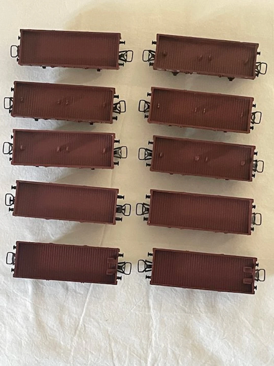 Jouef H0 - Model train wagon (10) - Set of 10 open flatcars SNCF marked Jho