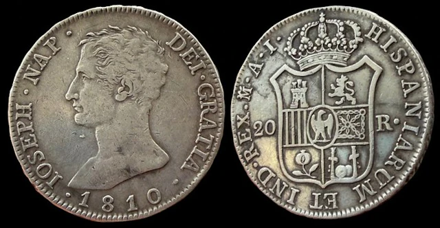 Spain. Jose Napoleón. 20 Reales 1810 Madrid AI