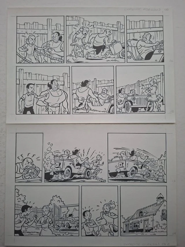 Luc Morjaeu - 1 Original page - Suske en Wiske - Expeditie Robikson