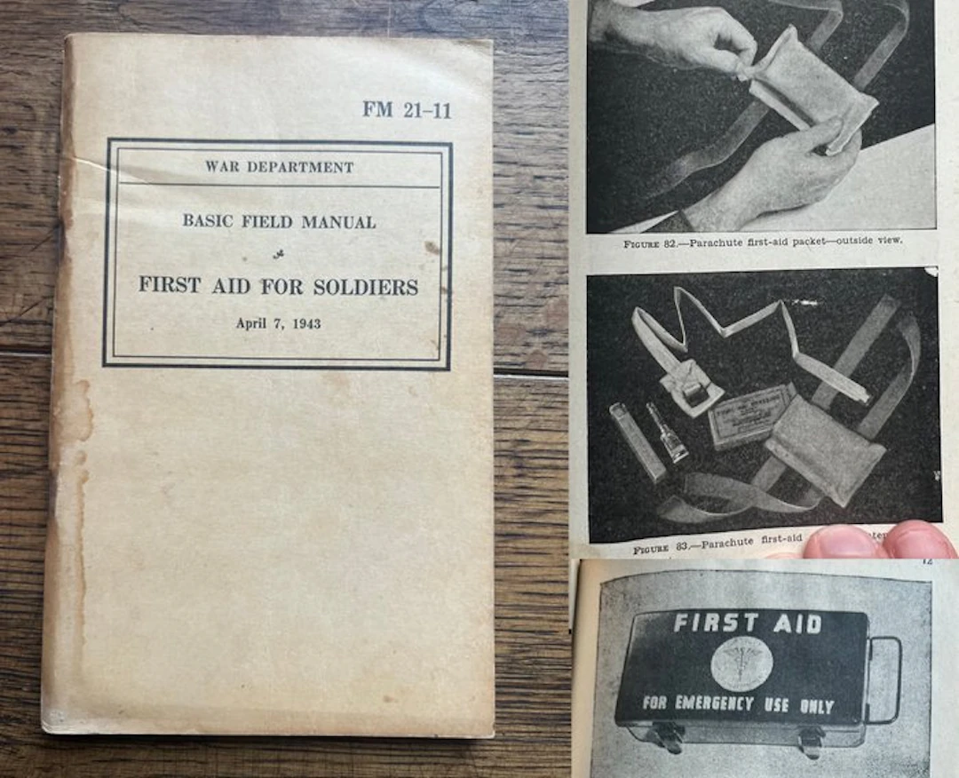 US Army Field Medic Handbook - First Aid Packets - Jeep...
