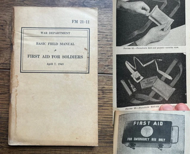 US Army Field Medic Handbook - First Aid Packets - Jeep...