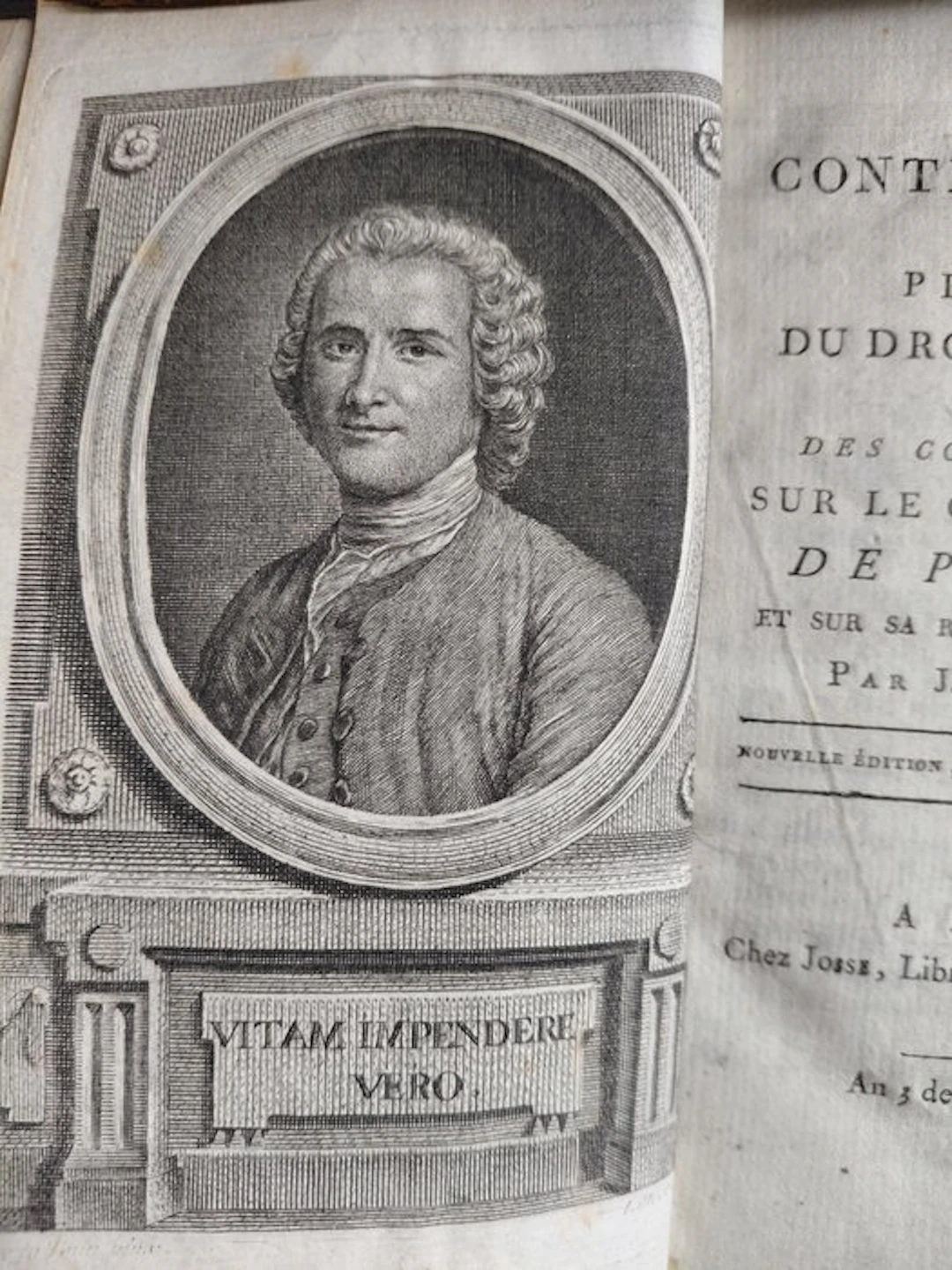 J.J. Rousseau - Du Contrat Social ou Principes du Droit Politique - 1794