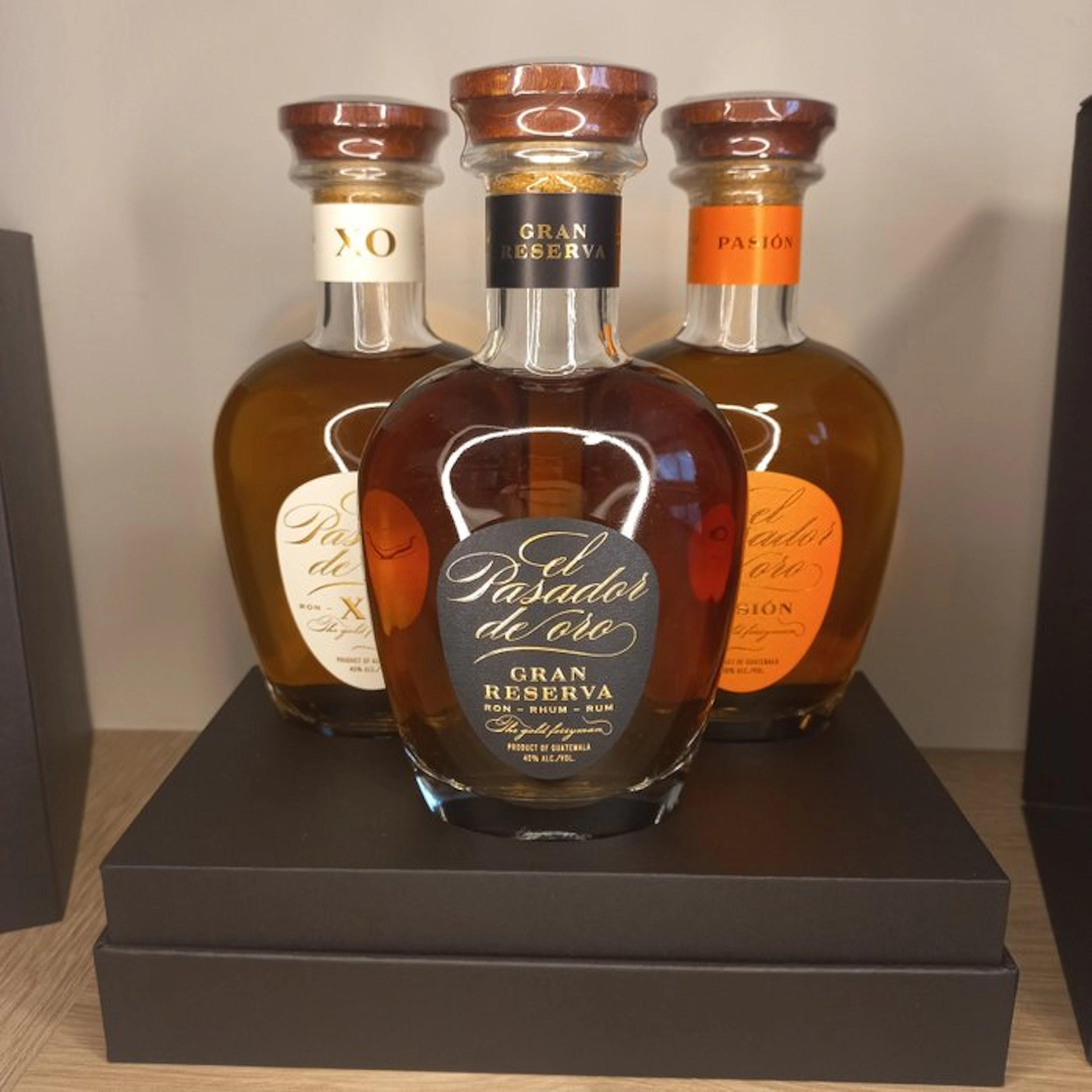El Pasador de Oro - flasks - XO, Pasión + Gran Reserva - 20cl - 3 bottles