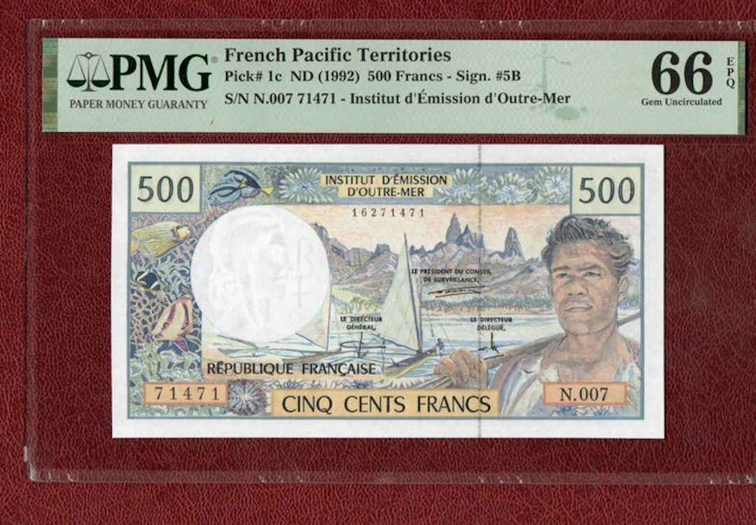 French Pacific Territories. - 500 Francs ND (1992) - Pick 1c (No reserve price)