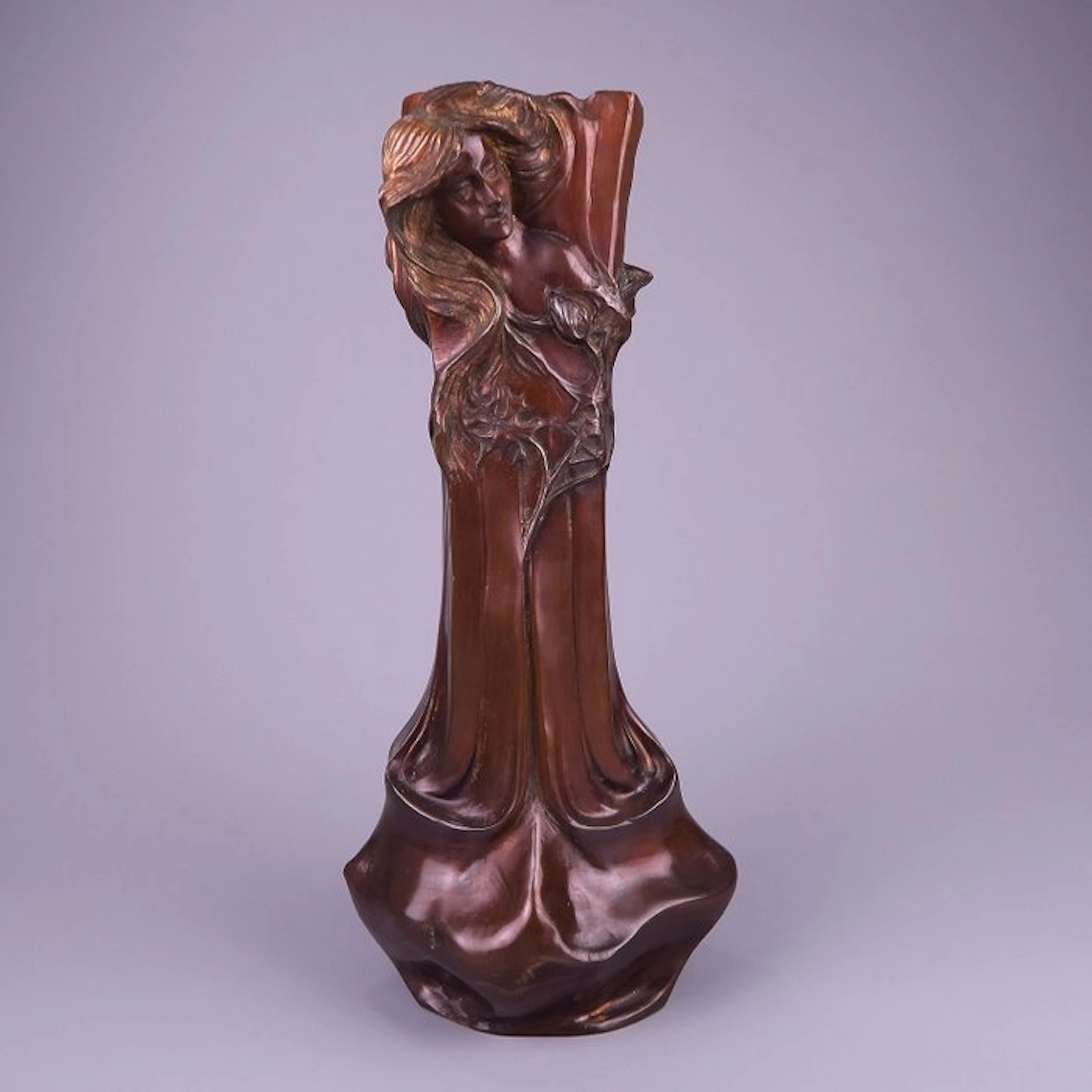 Vase - Bronze - Francesco Flora - Art Nouveau decorative vase