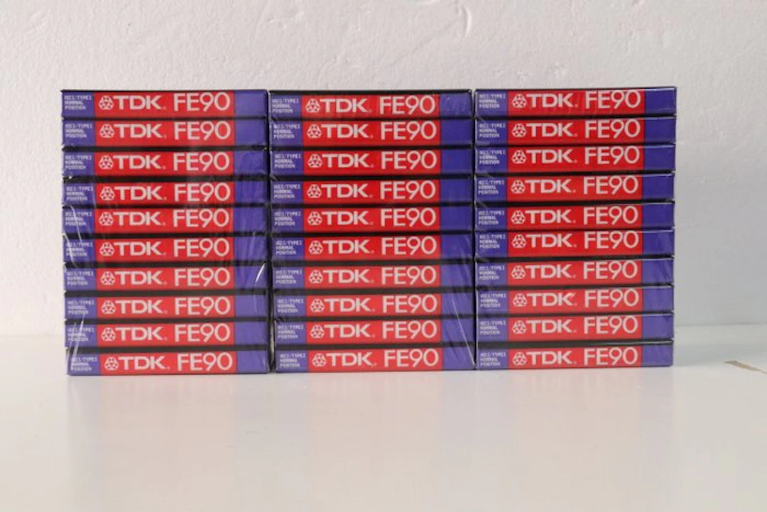 TDK - TDK FE90 (IECI / Type I) Blank audio cassette - Multiple models