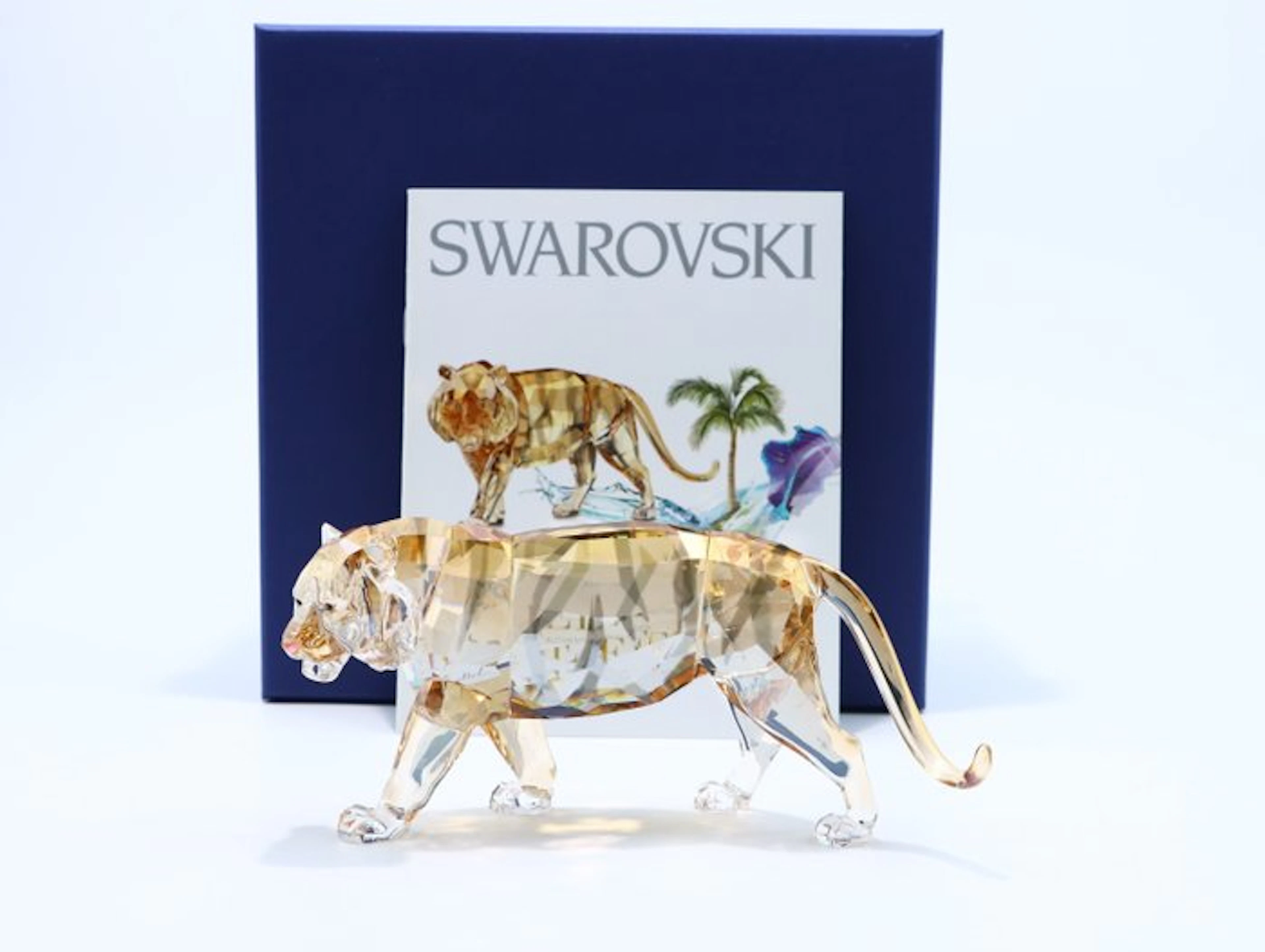 Figure - Swarovski - Bedreigde Dieren Tijger (Boxed + certificate) - Crystal
