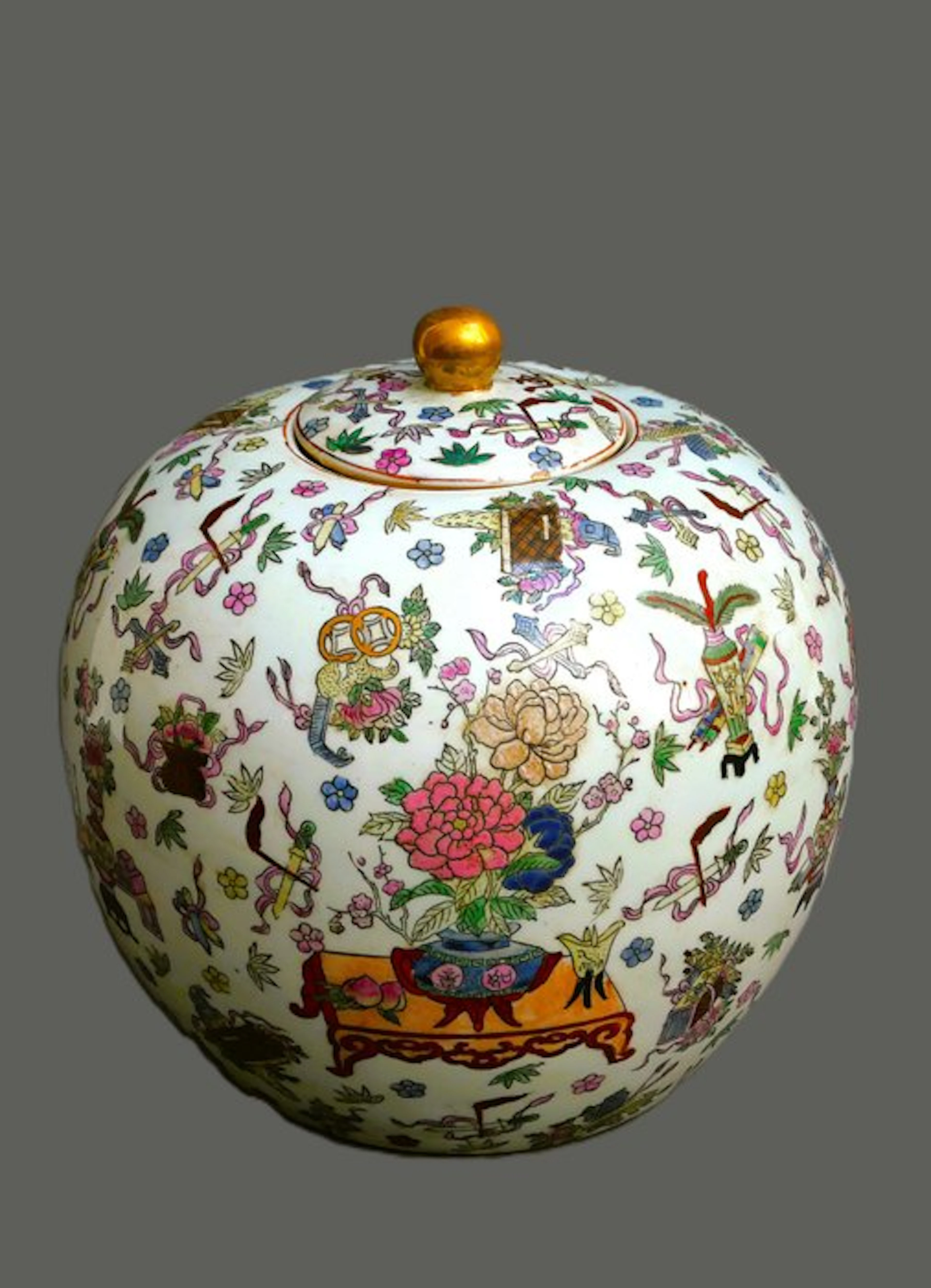 Lidded vase - Porcelain - Stunning chinoiserie