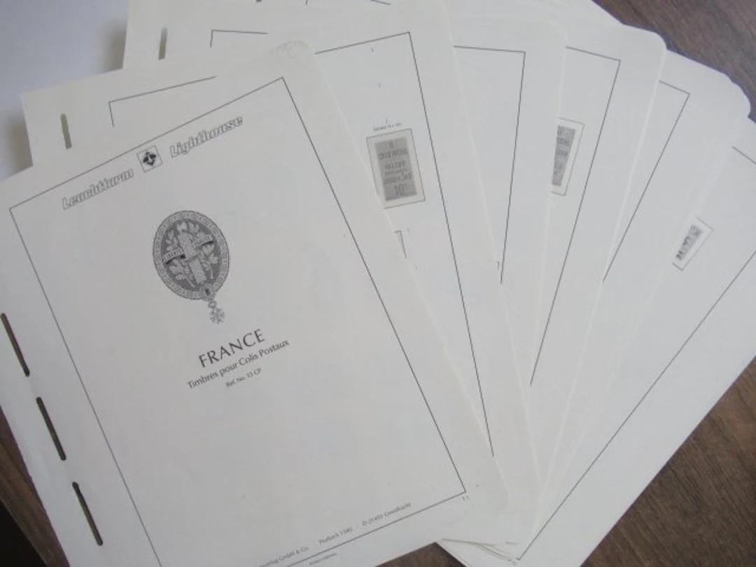 France - Leuchtturm, set of storage sheets for postal parcels