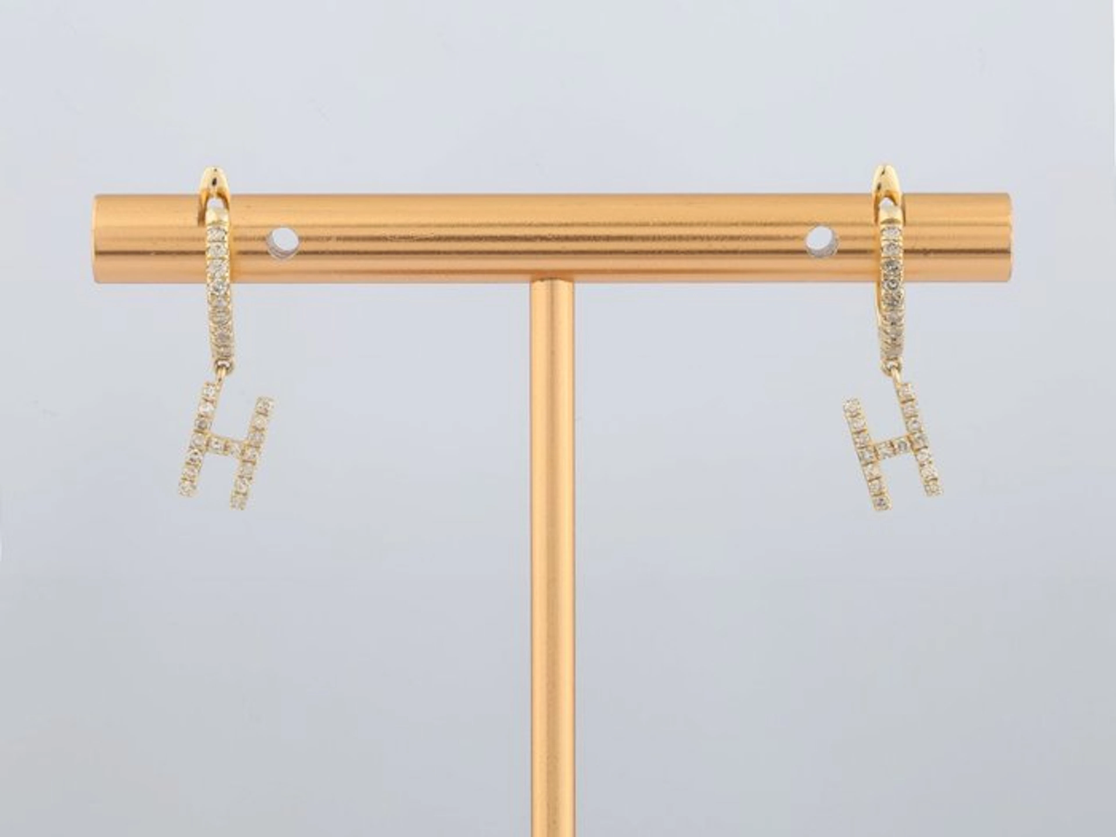 Earrings - 14 kt. Yellow gold - 0.24ct. tw. Diamond (Natural)