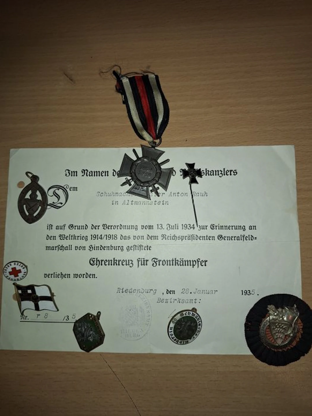Germany - Army/Infantry - Service medallion - Kleiner Nachlass mit Abzeichen