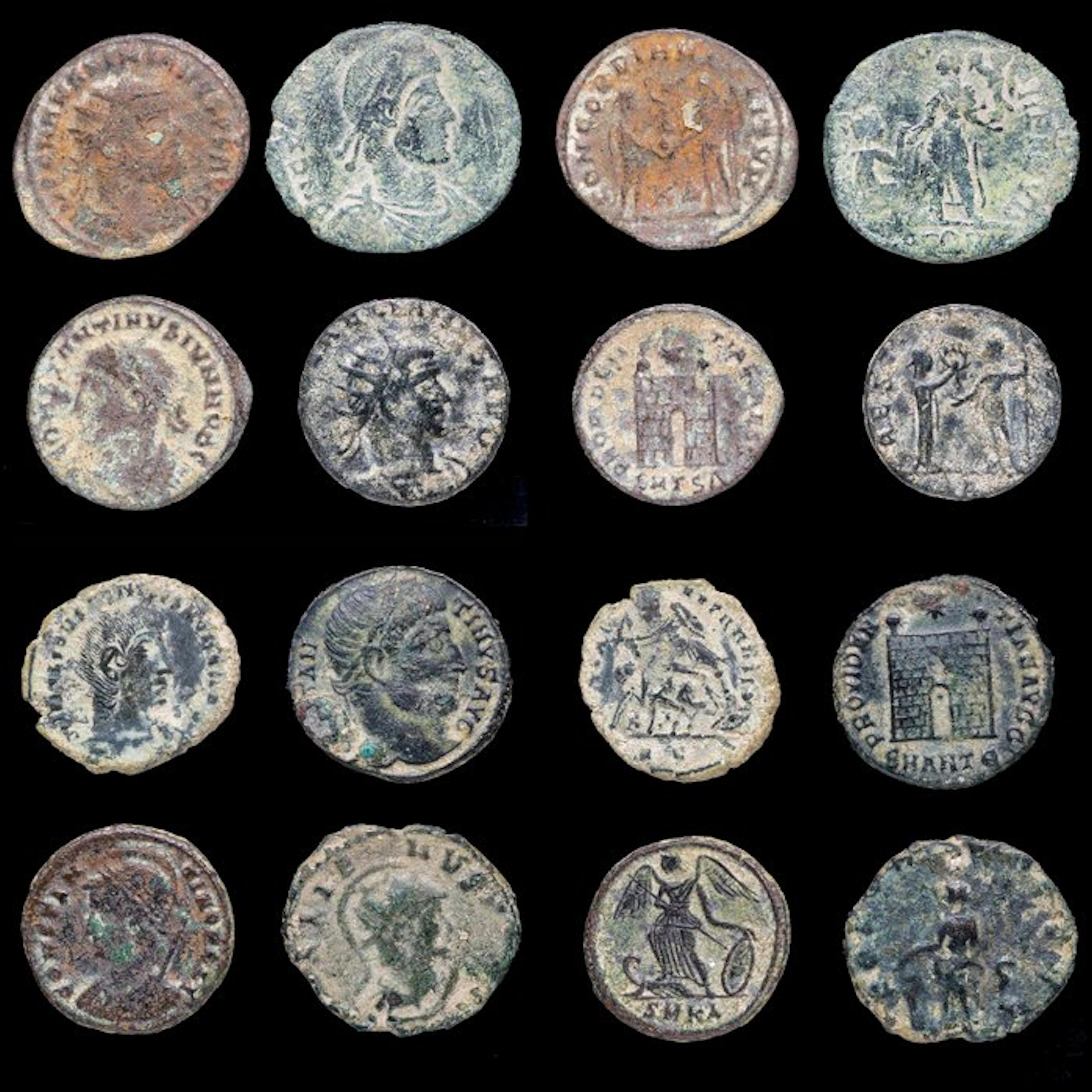 Roman Empire Lot of 8 coins minted between the 3rd and 4th centuries AD