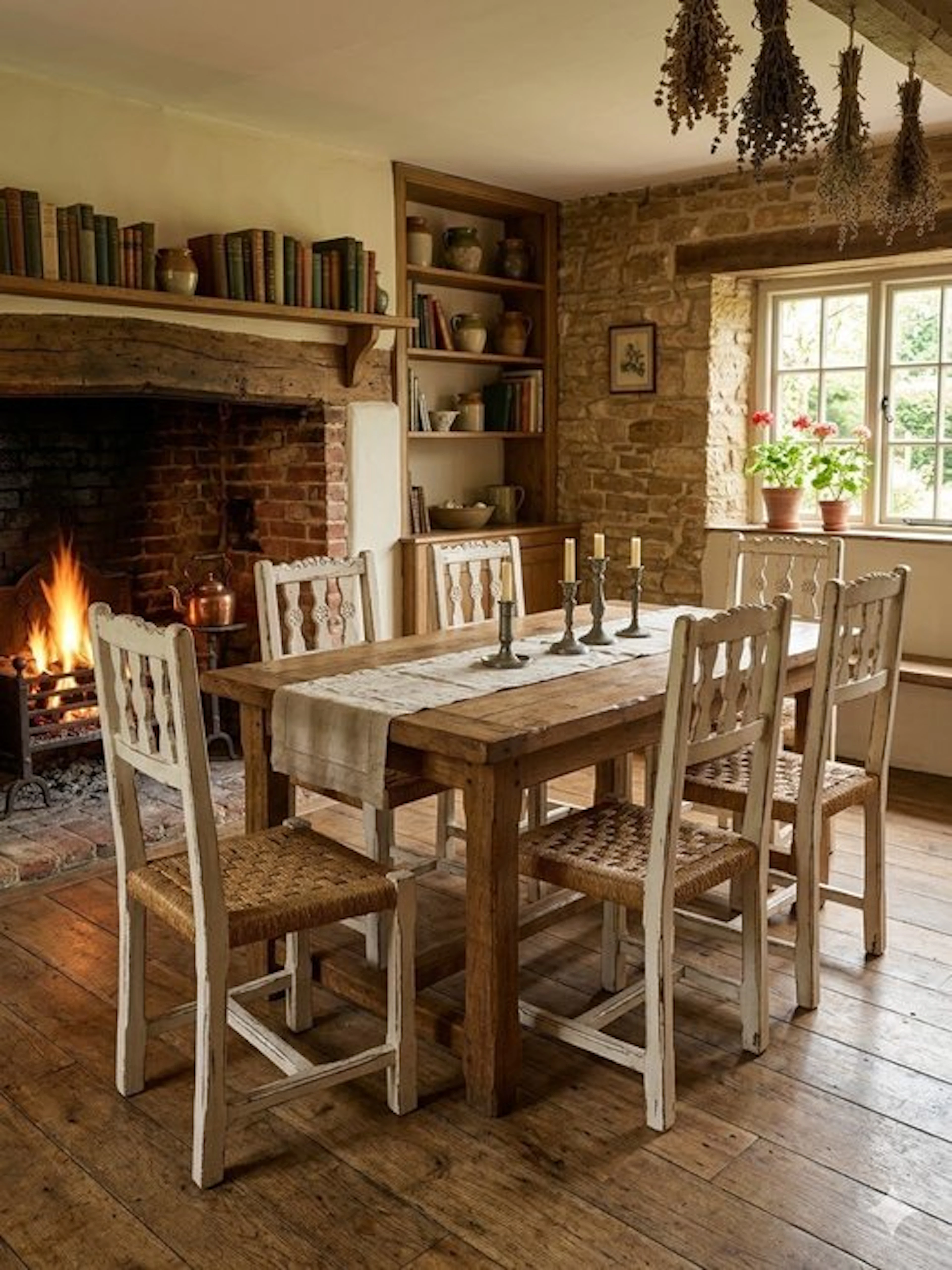 Chair (6) - Wood - 6 chairs