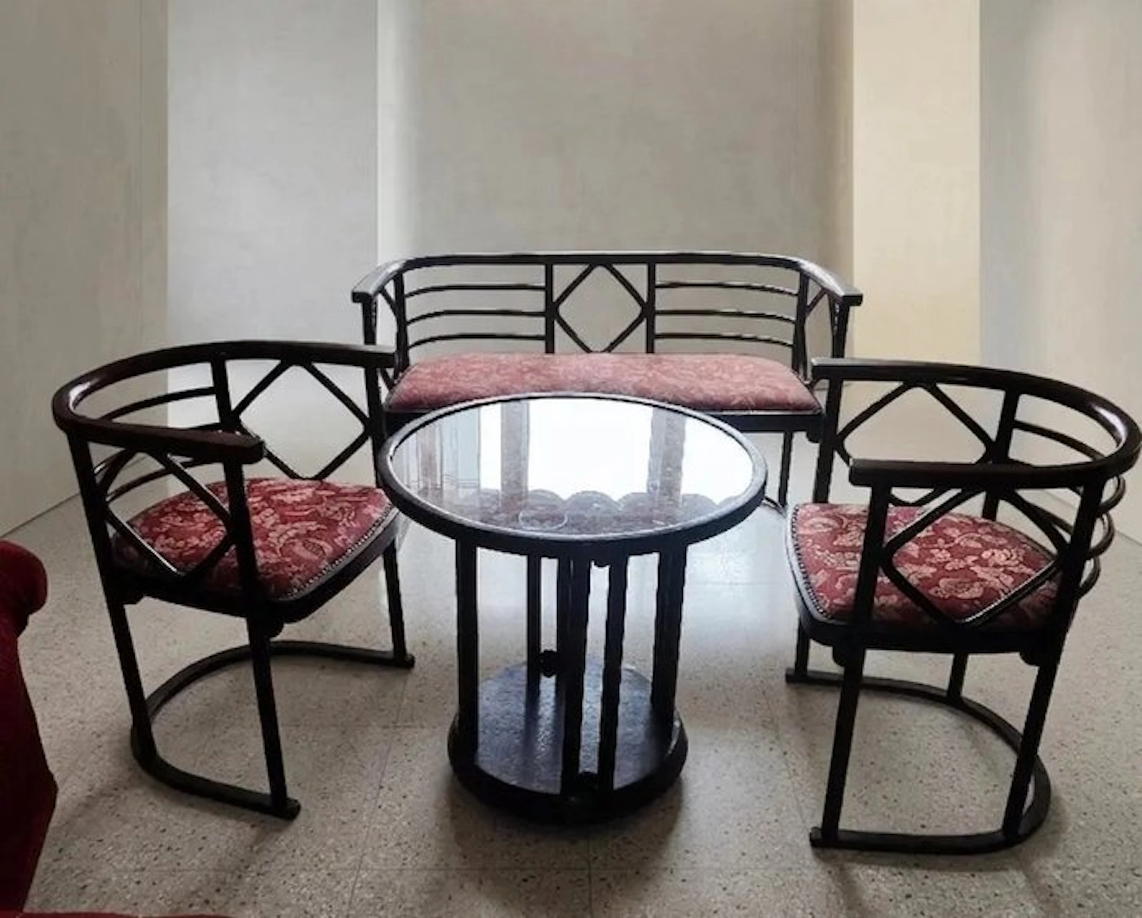 Jakob & Josef Kohn - Josef Hoffmann - Seating group (4) - Wood - Art Nouveau