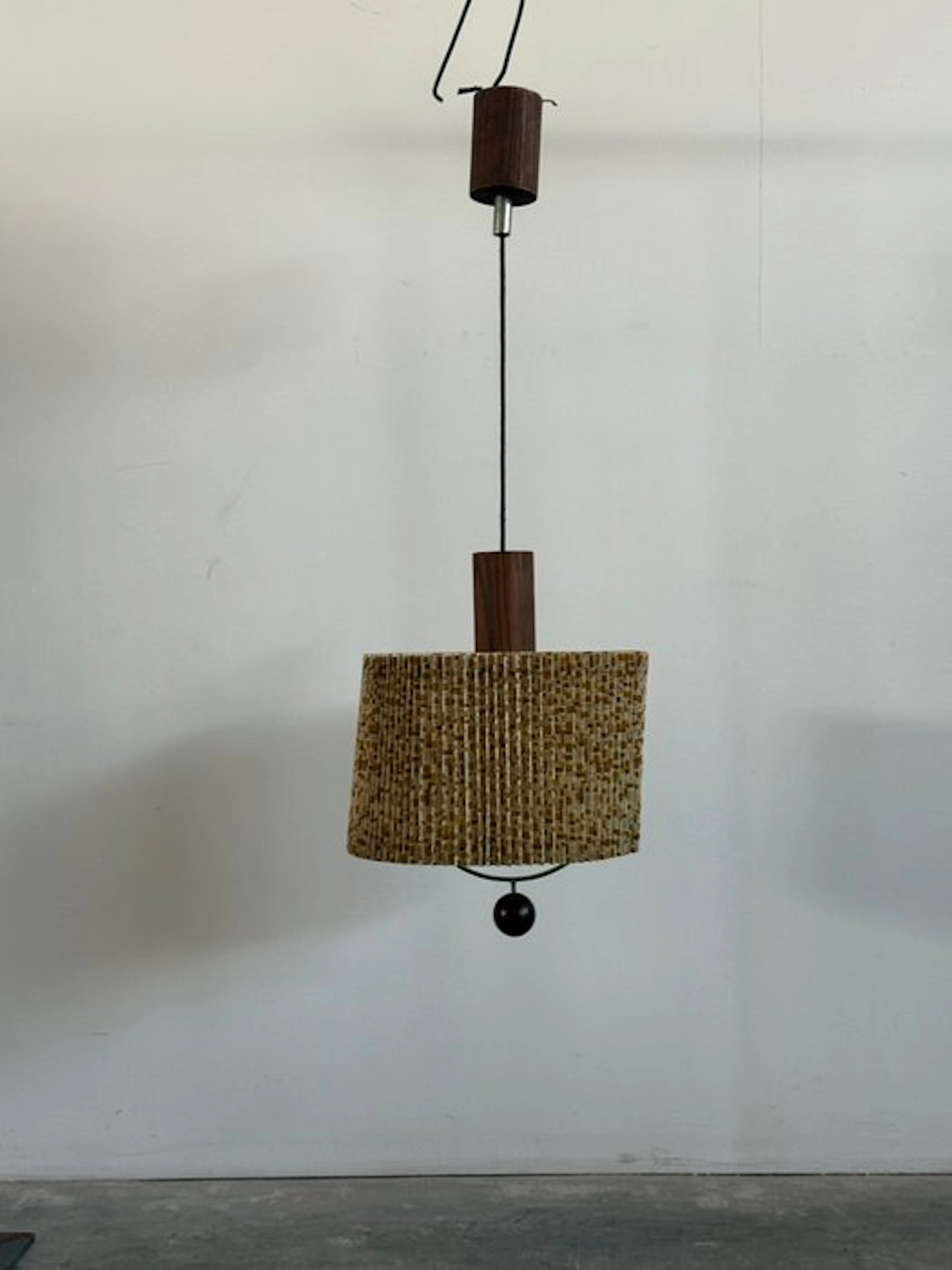 Hanging lamp - Wood, Metal - Mid-Century