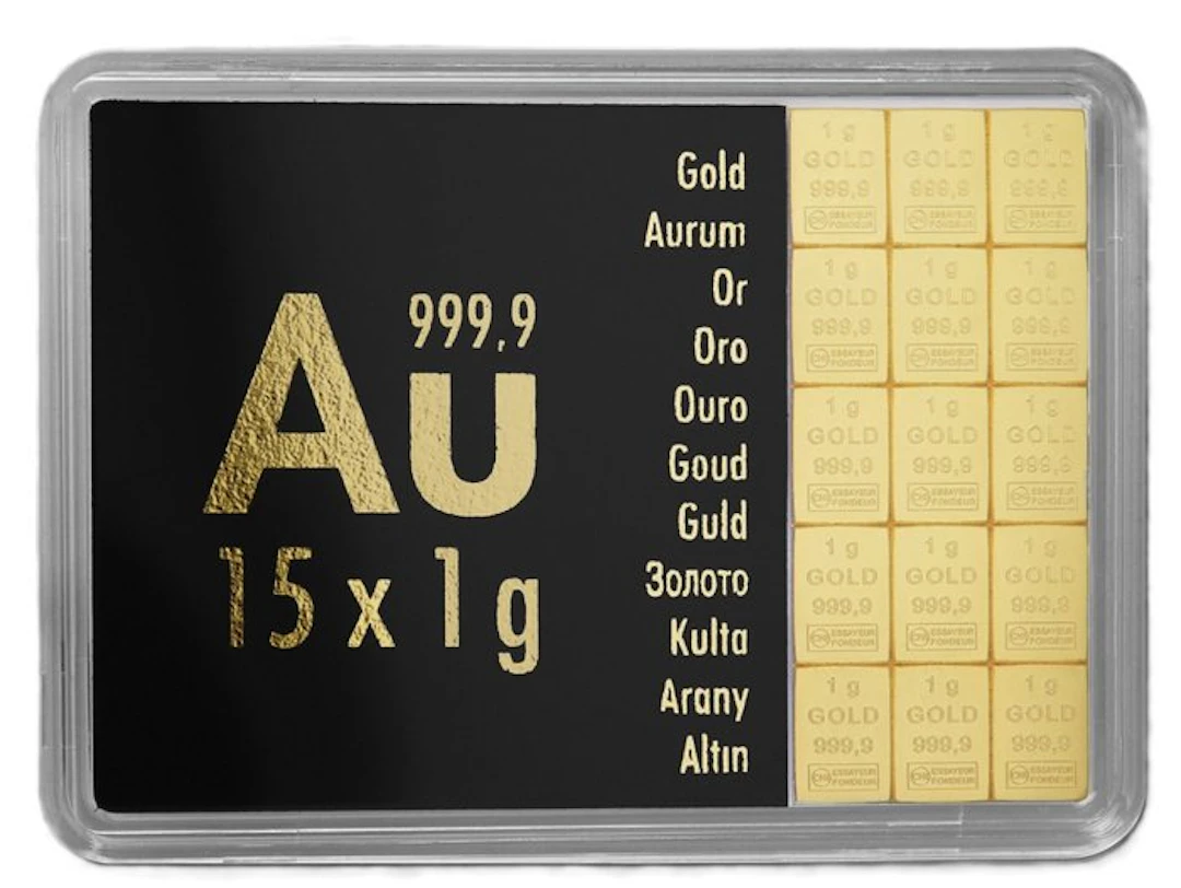 15 grams - Gold .999 - ESG / Valcambi SA - With certificate