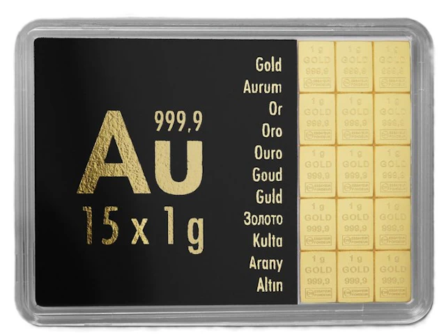 15 grams - Gold .999 - ESG / Valcambi SA - With certificate