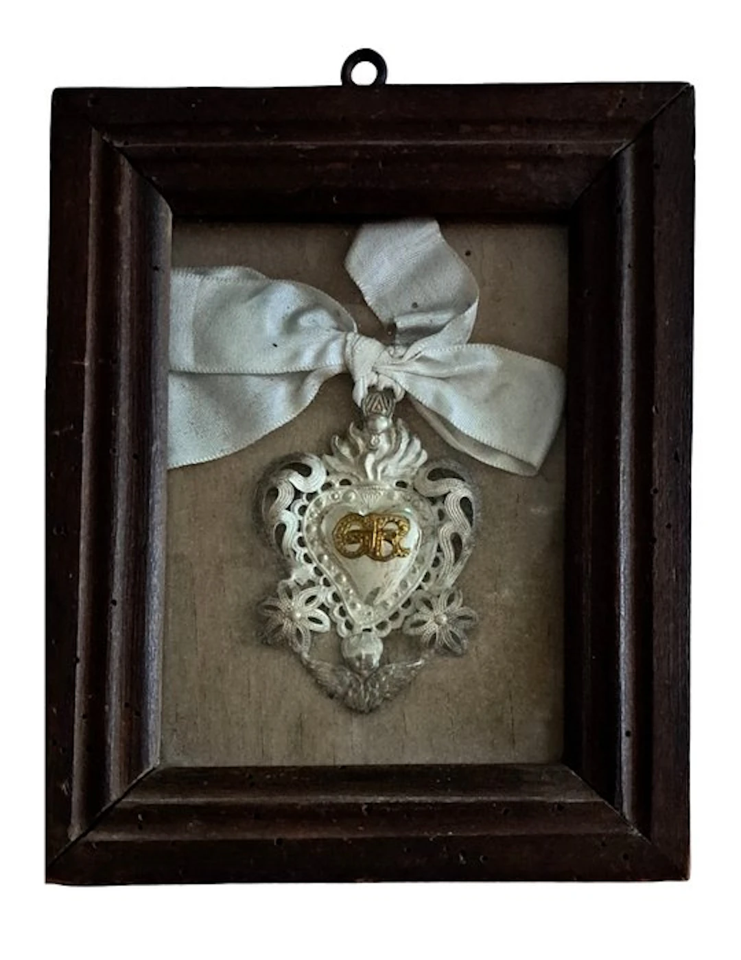Antique Ex voto - Metal, Silverplated, Wood, Glass - 1850-1900