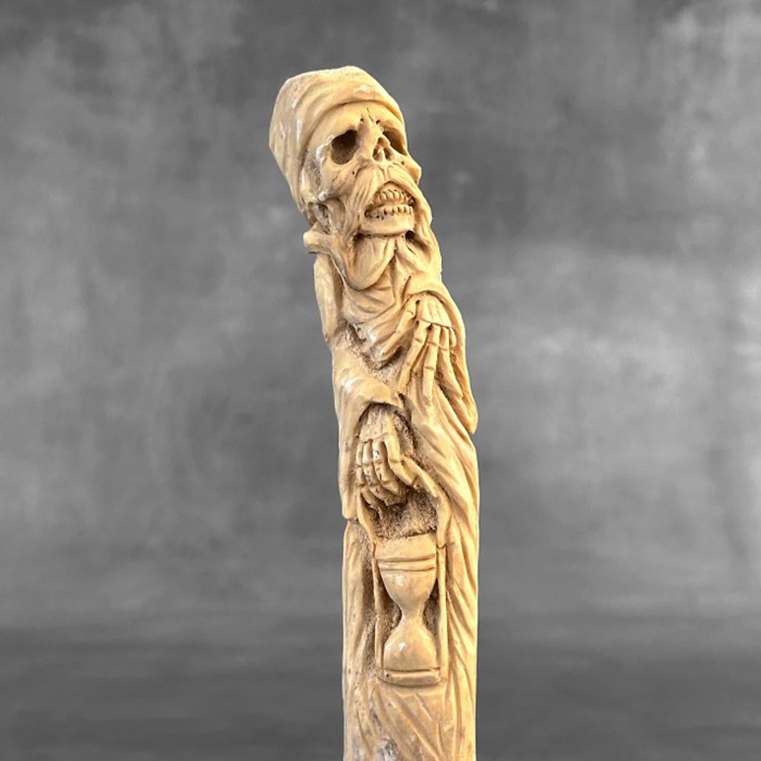 Carving, NO RESERVE PRICE - Stunning Grim Reaper carving...