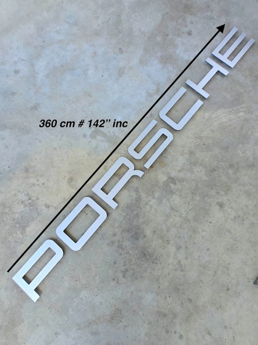 Sign - Porsche - Professional wall logo aluminium*- XXL...